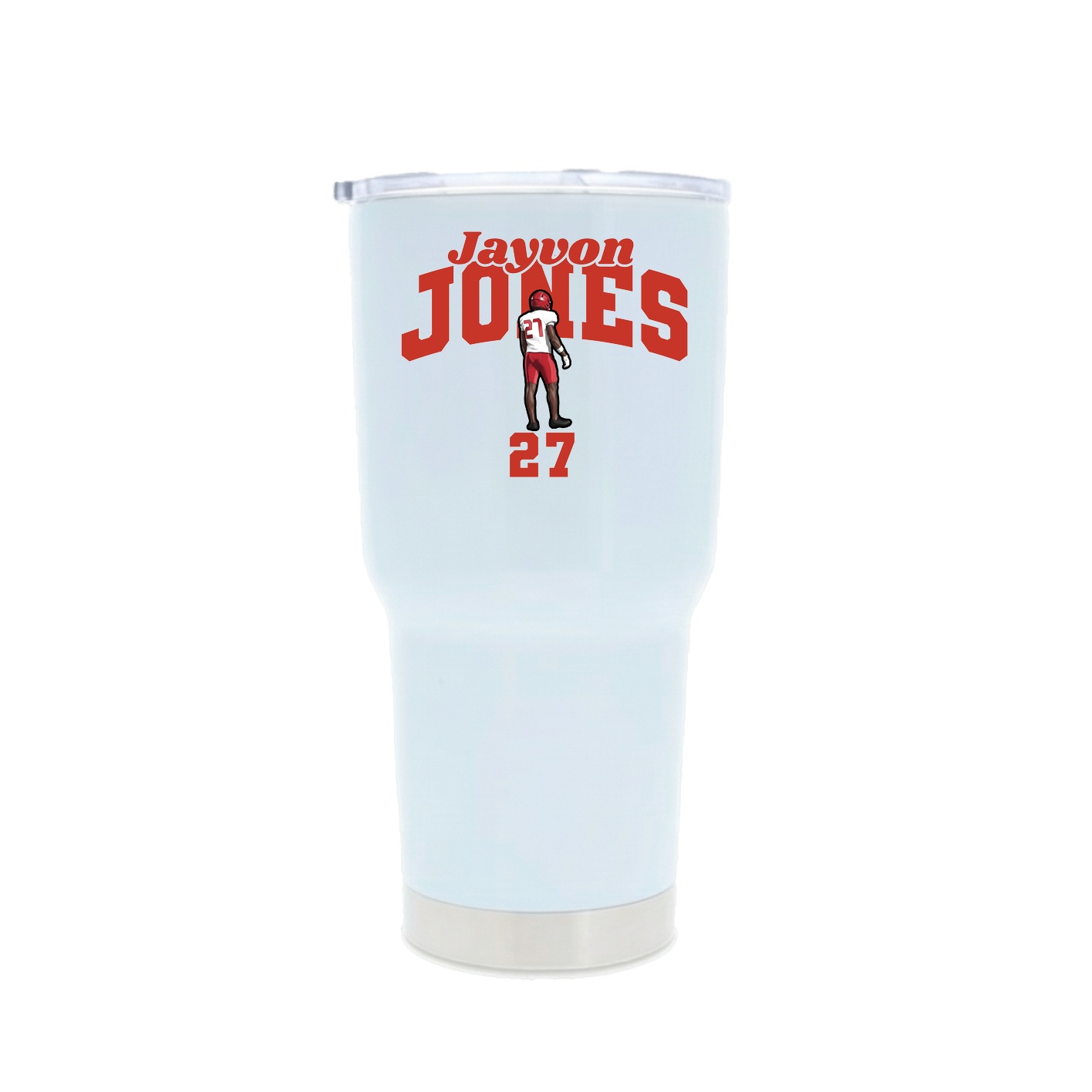 30oz Stainless Steel Tumbler — Signature Arch in White