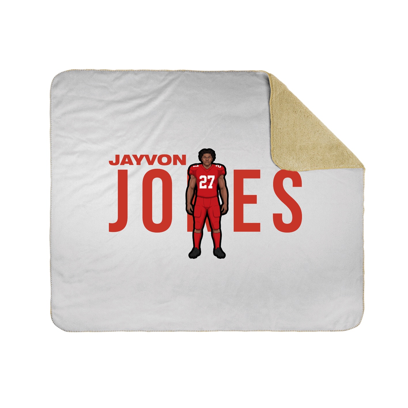 Throw Blanket — Player Name in White
