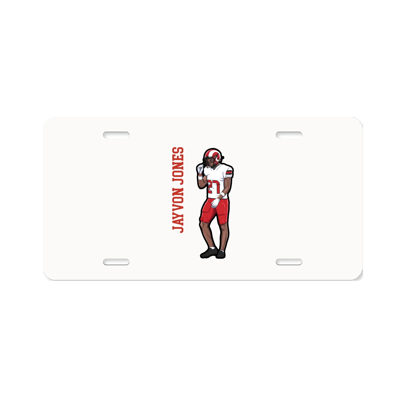 License Plate — Name Vertical in Classic