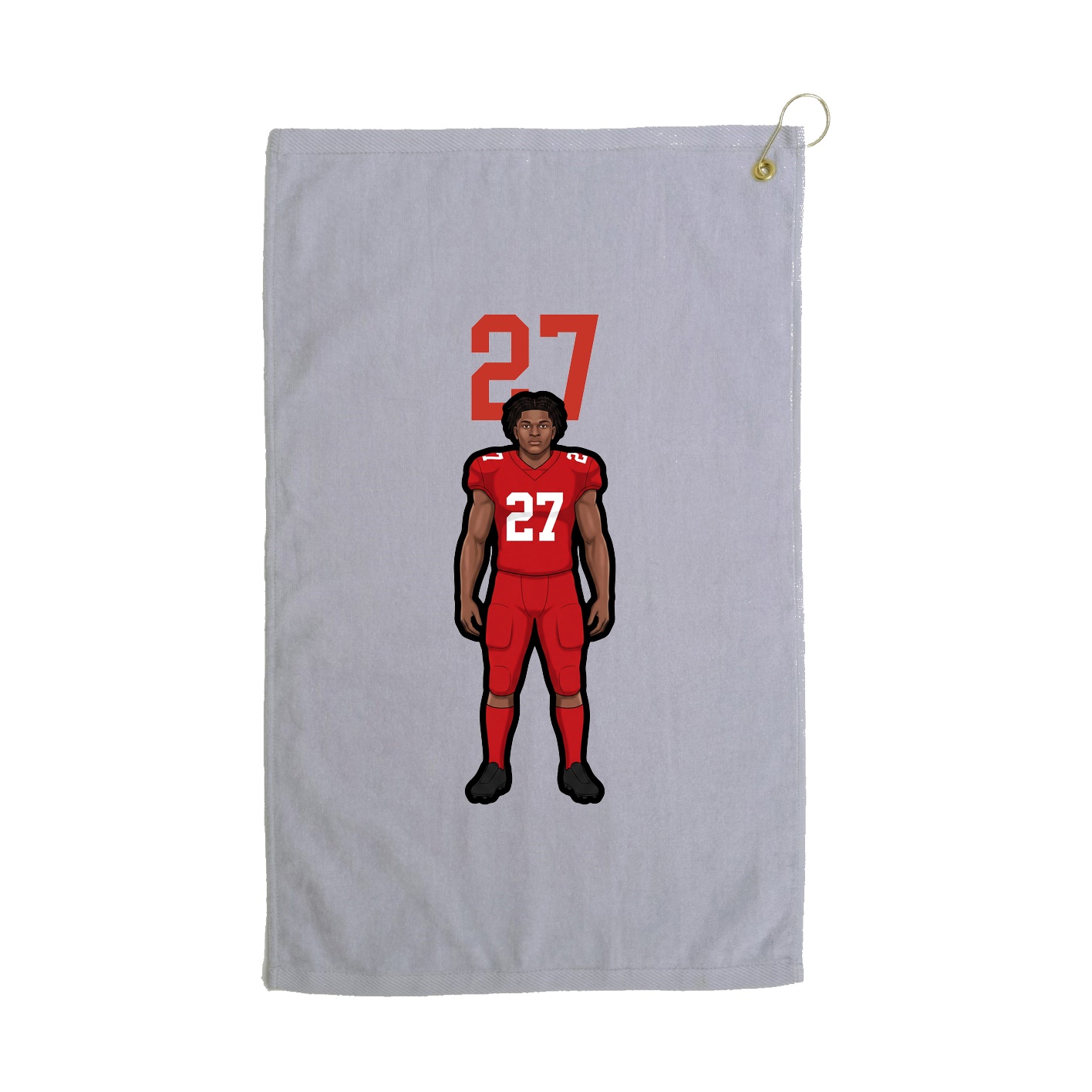 Golf Towel — Number Top in Grey