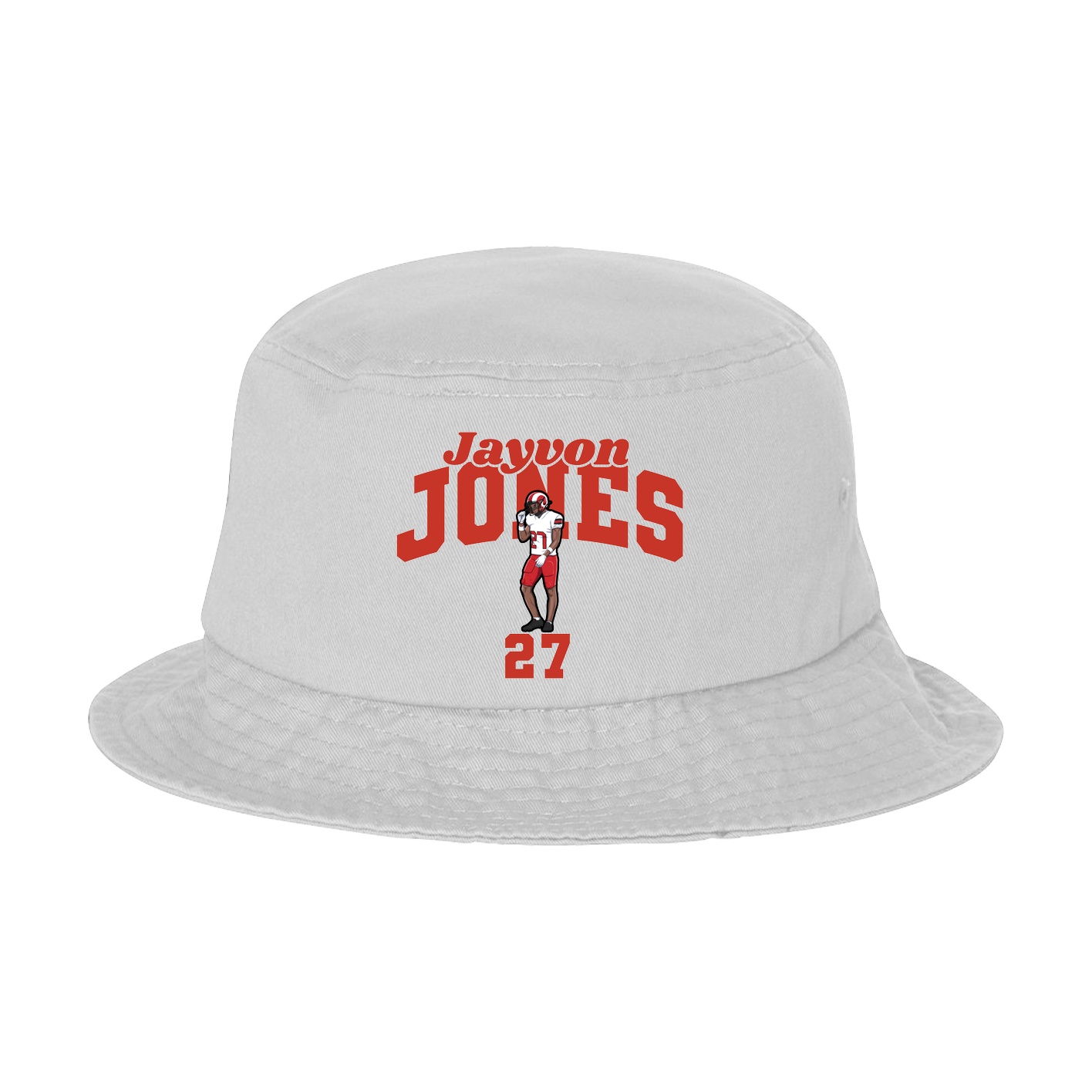 Bucket Cap — Signature Arch in White
