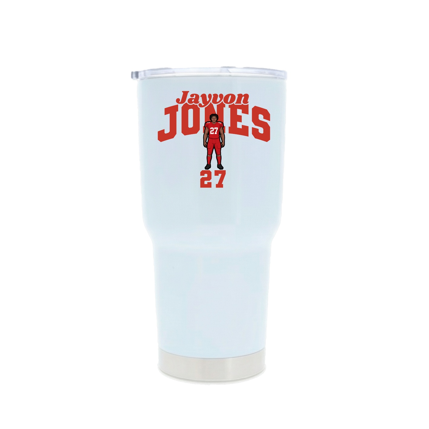 30oz Stainless Steel Tumbler — Signature Arch in White