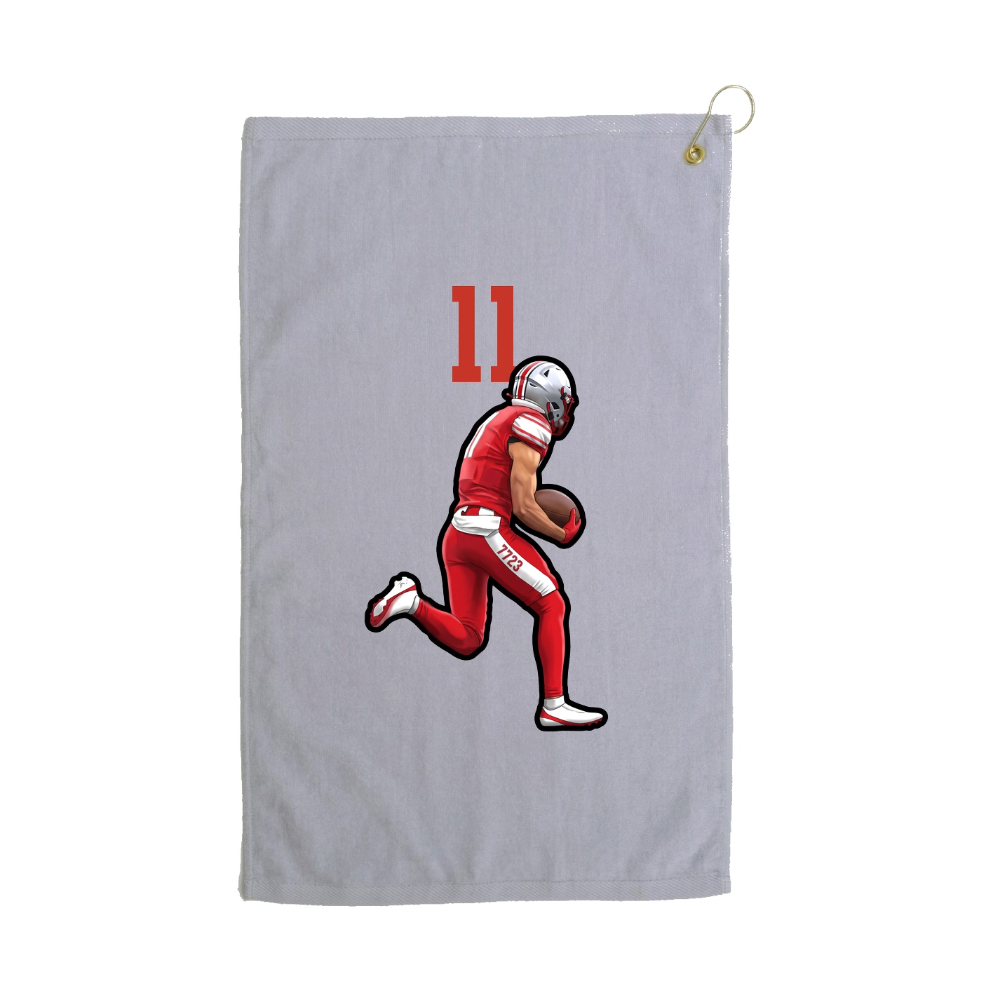 Golf Towel — Number Top in Grey