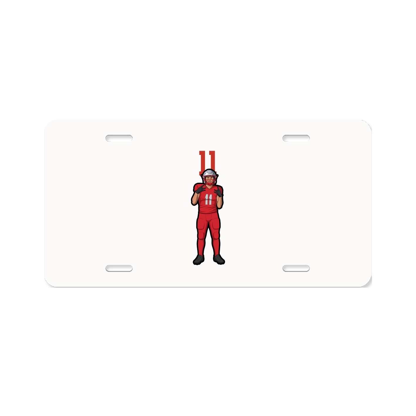 License Plate — Number Top in Classic