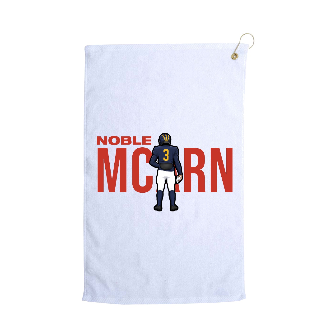 Golf Towel — Player Name in White