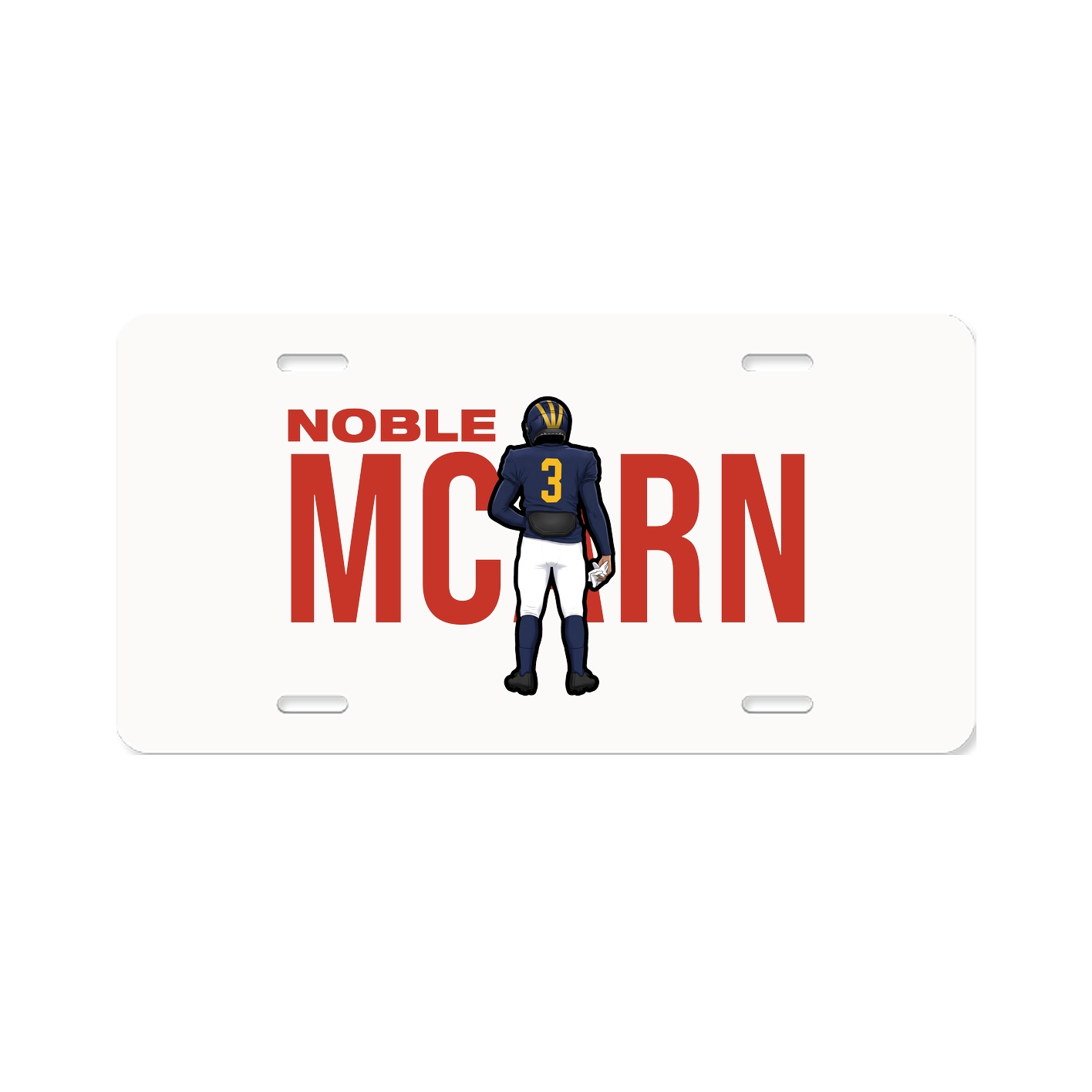 License Plate — Player Name in Classic
