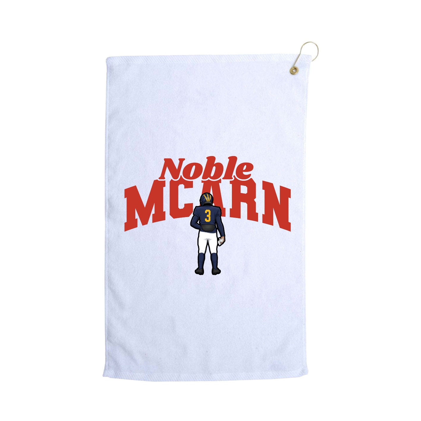 Golf Towel — Signature Arch in White