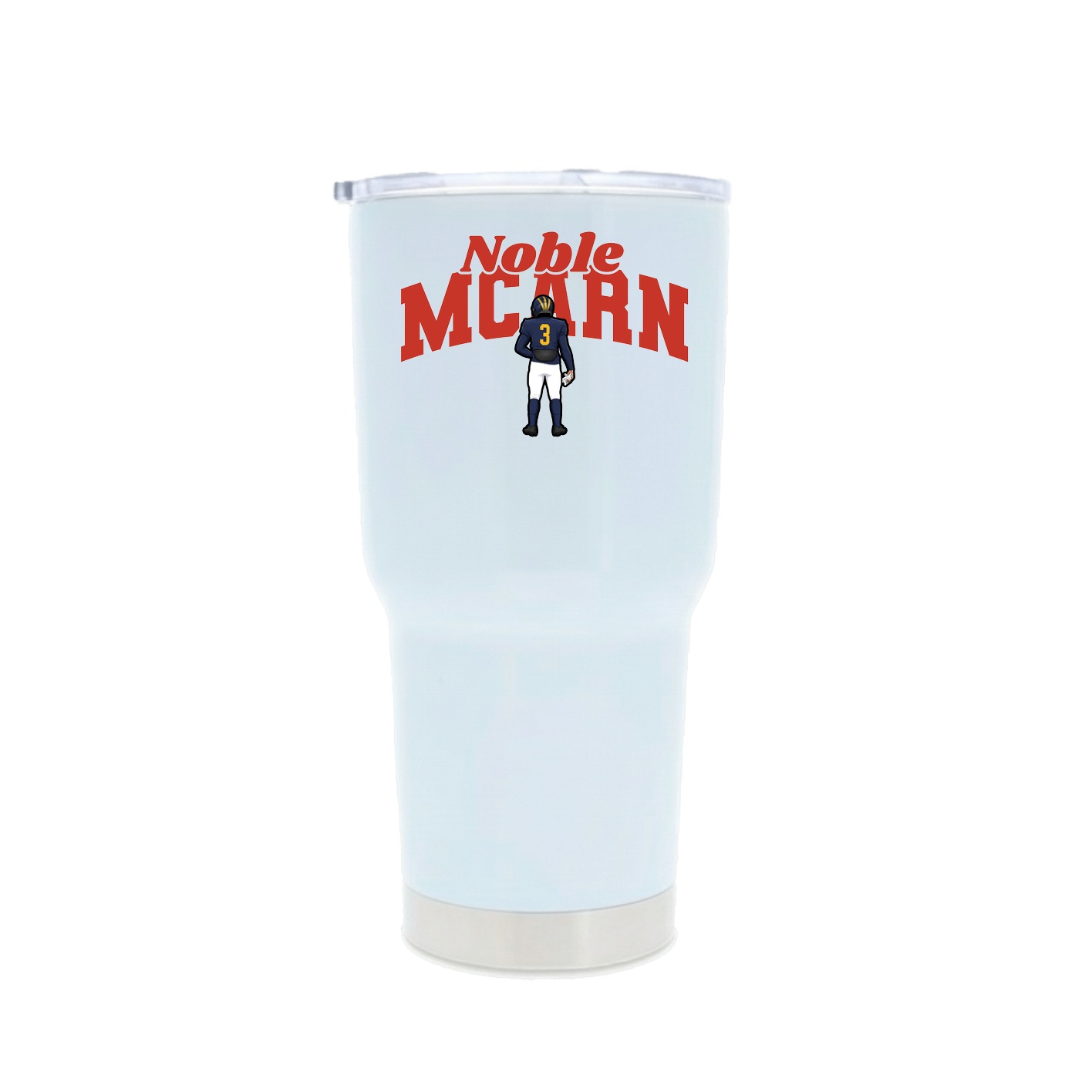 30oz Stainless Steel Tumbler — Signature Arch in White