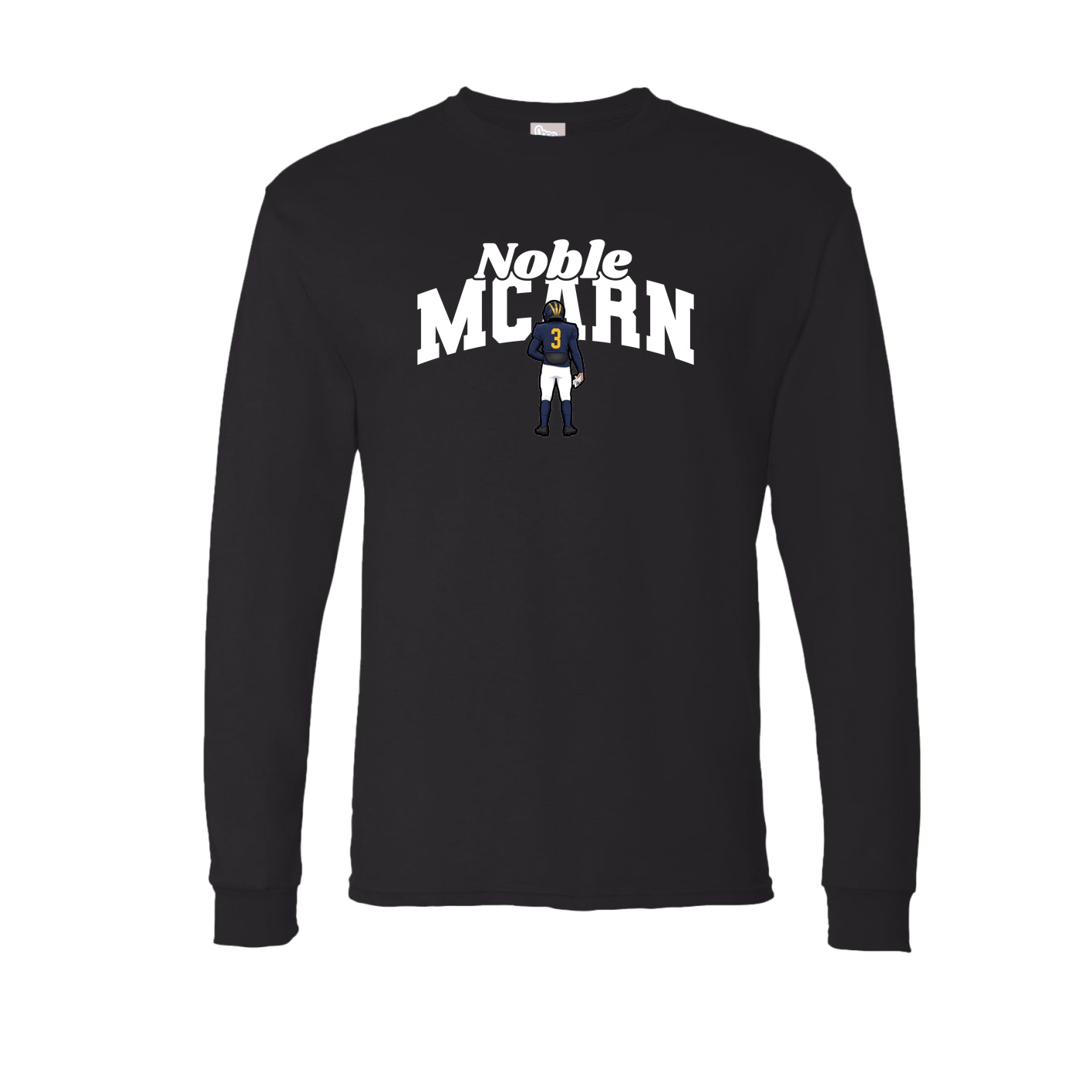 Long Sleeve Tee — Signature Arch in Black