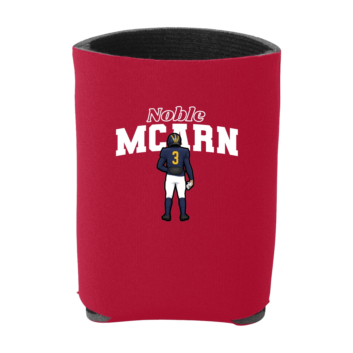 Can Holder — Name Arch in Red
