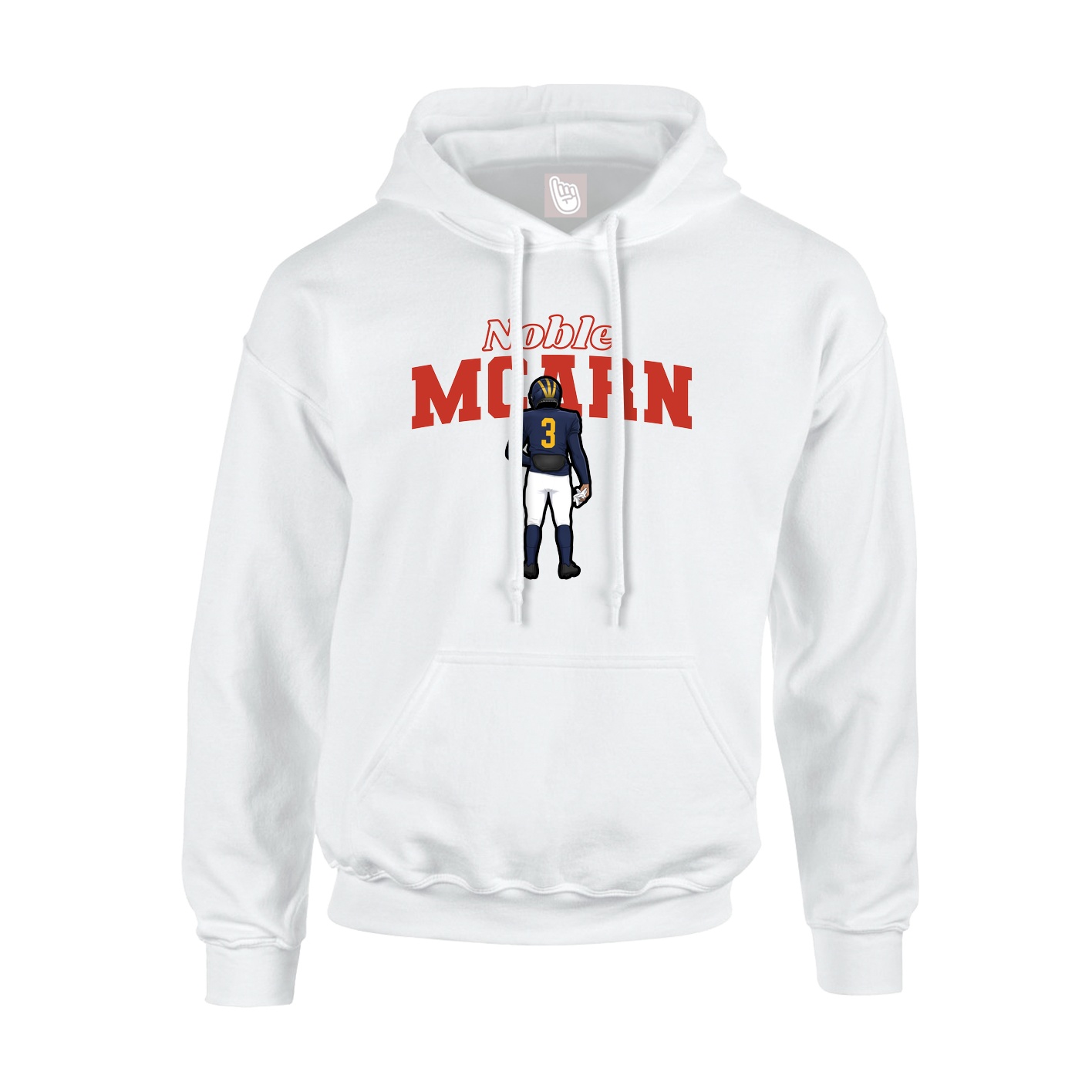 Hoodie — Name Arch in White