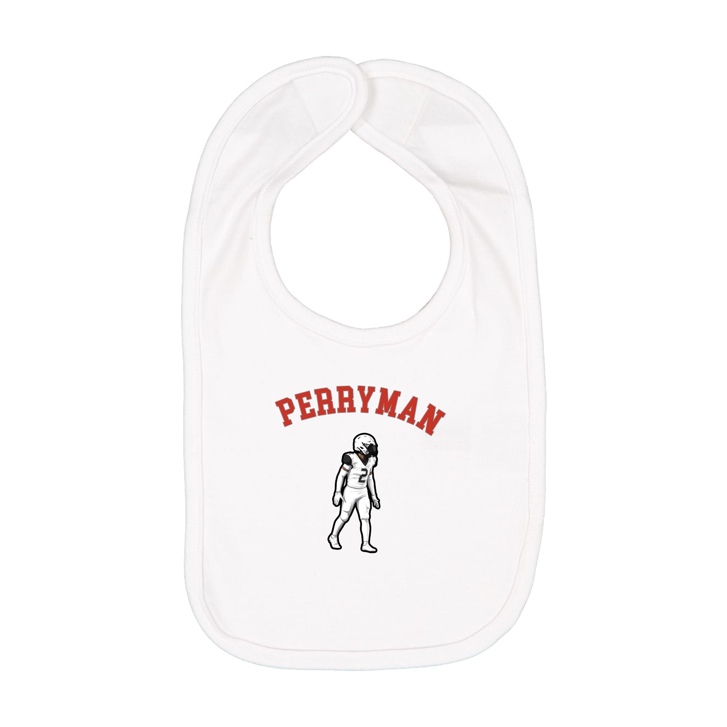 Infant Bib — Shirsey Arch in White