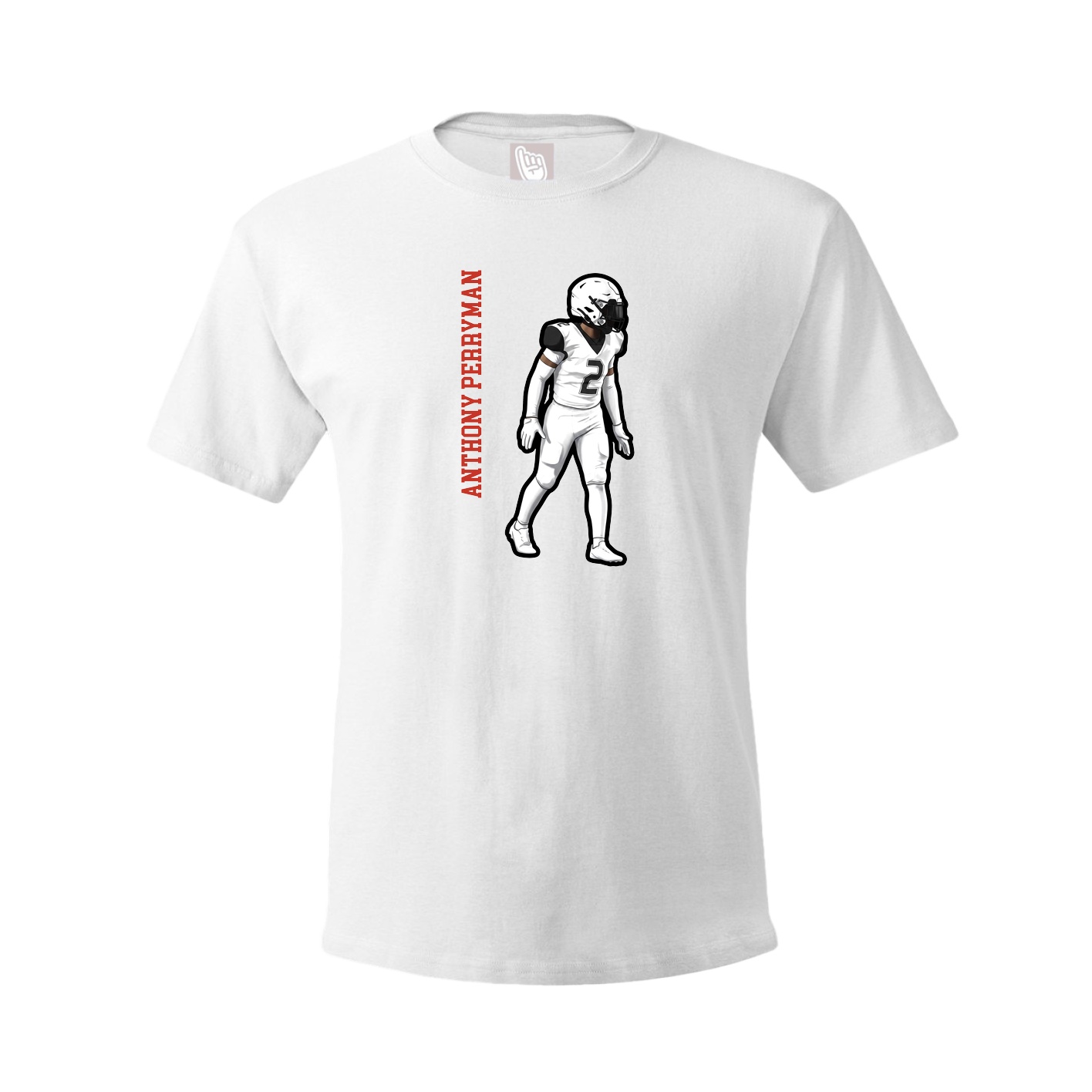Tee — Name Vertical in White