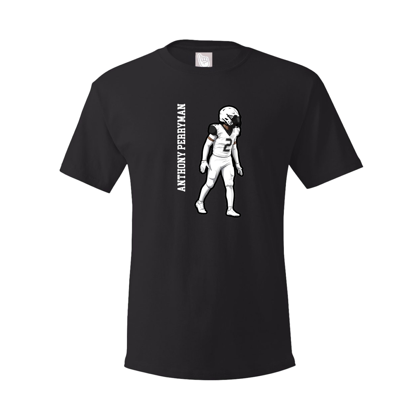 Youth Tee — Name Vertical in Black