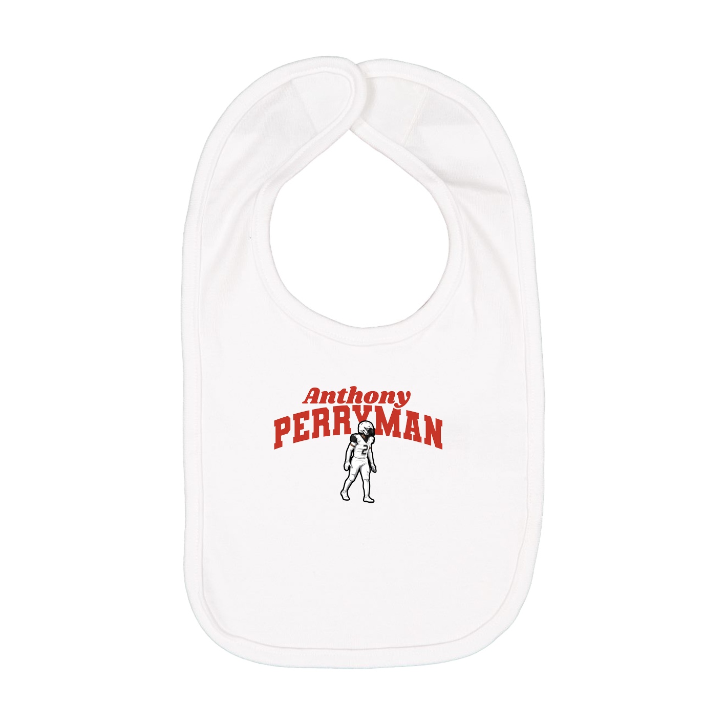 Infant Bib — Signature Arch in White