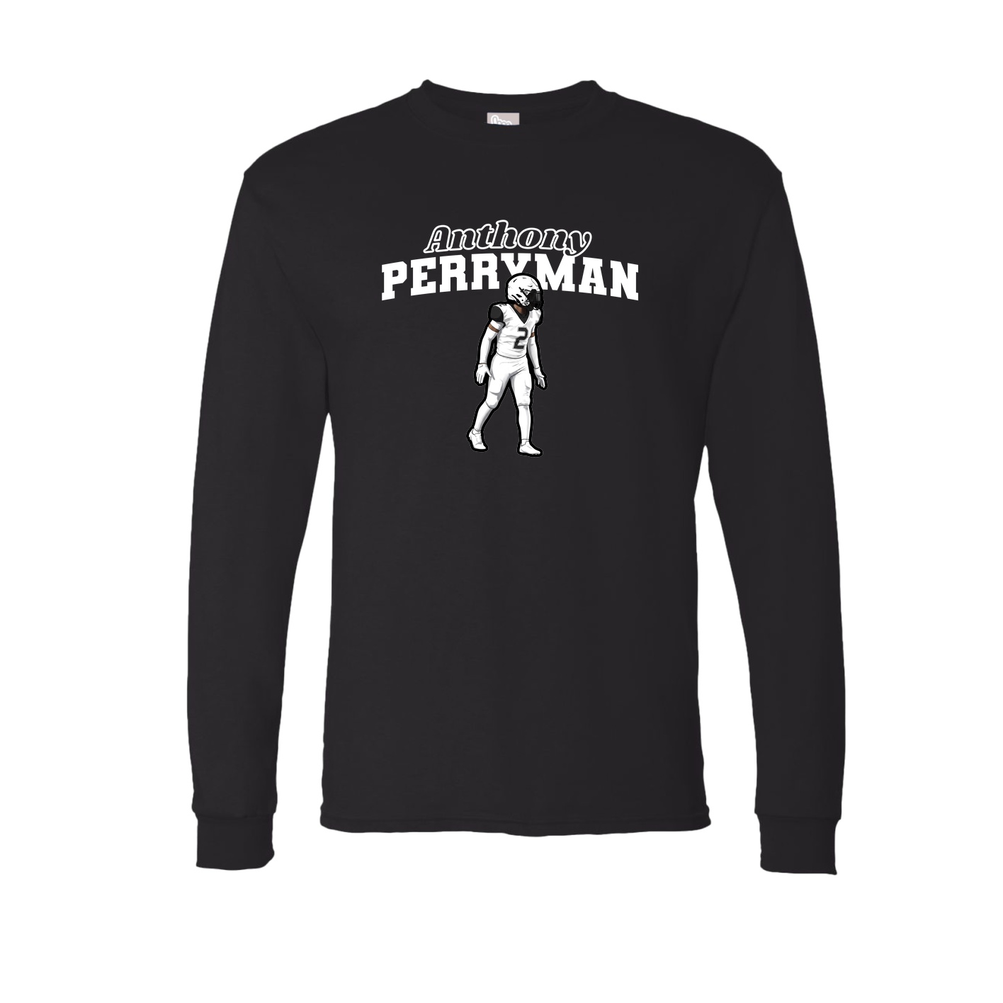 Long Sleeve Tee — Name Arch in Black
