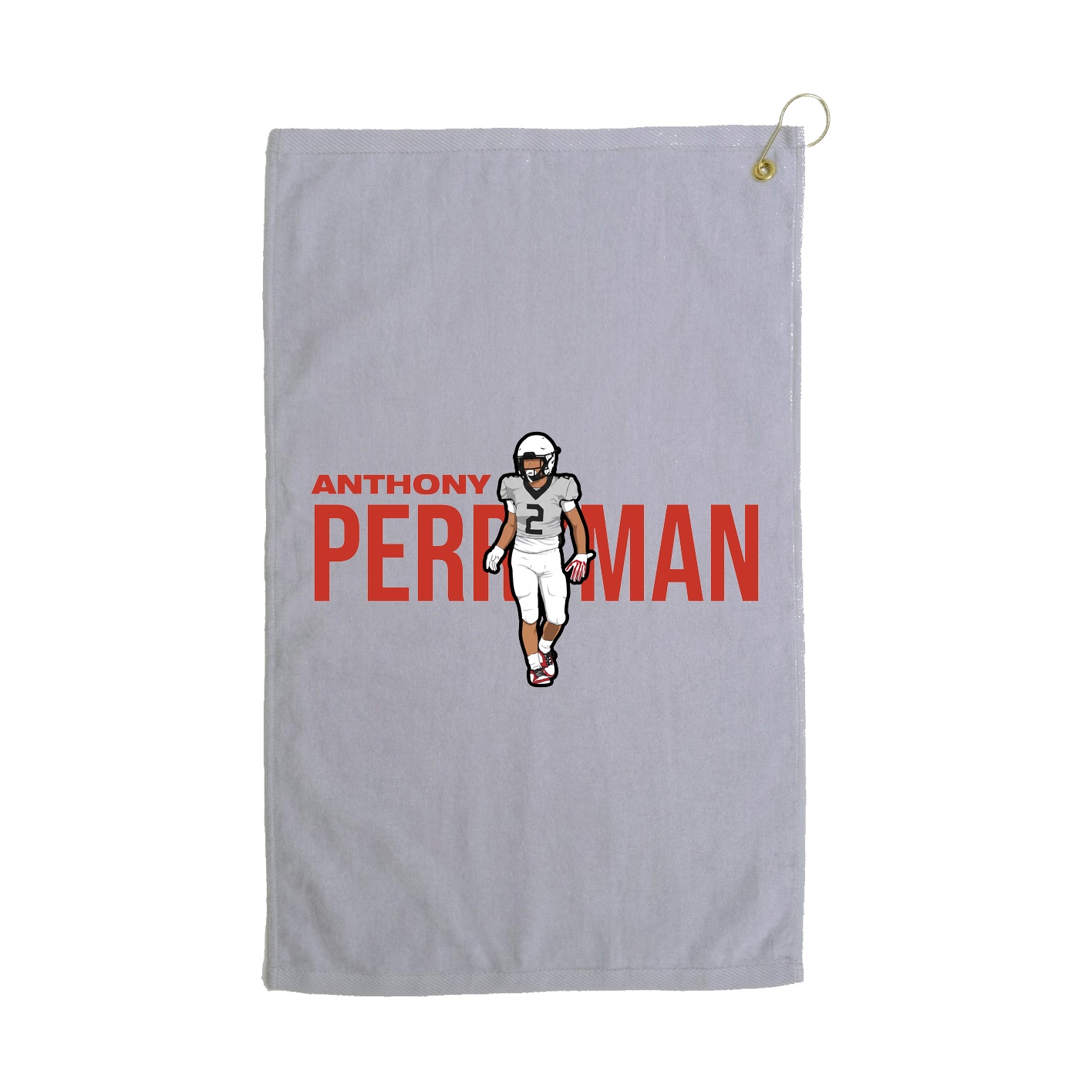 Golf Towel — Player Name in Grey