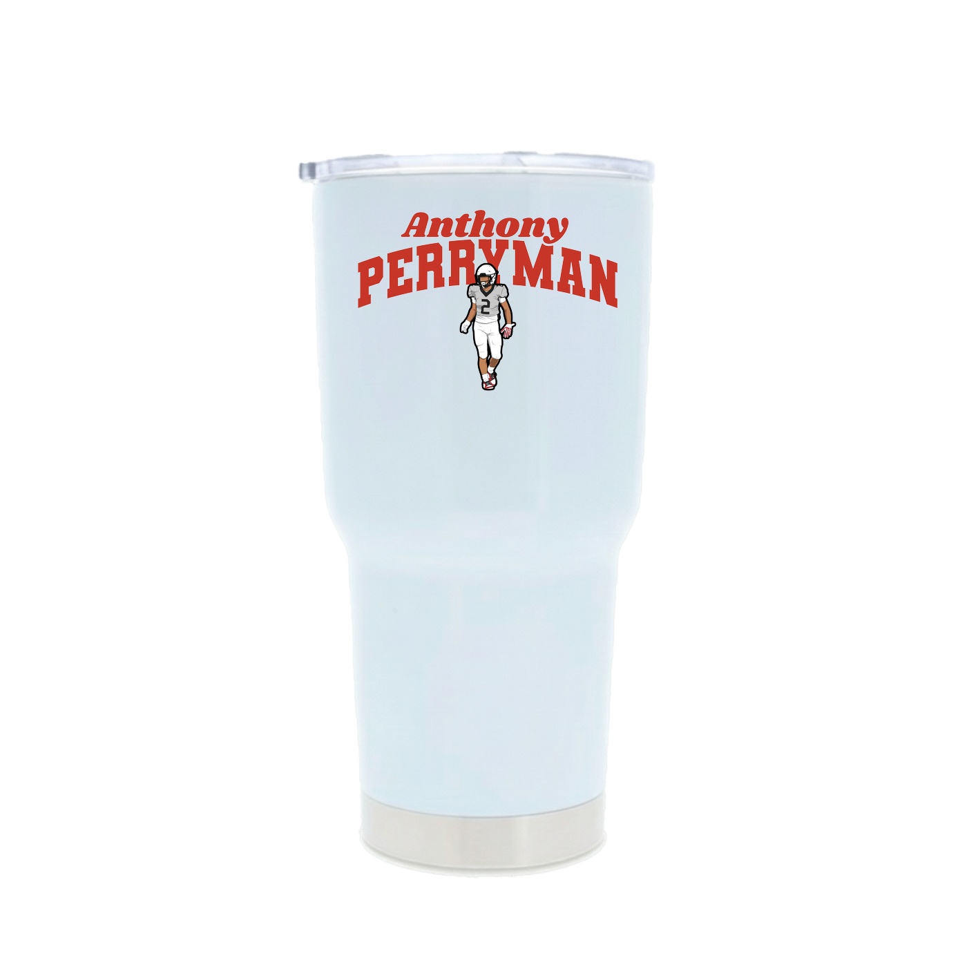 30oz Stainless Steel Tumbler — Signature Arch in White