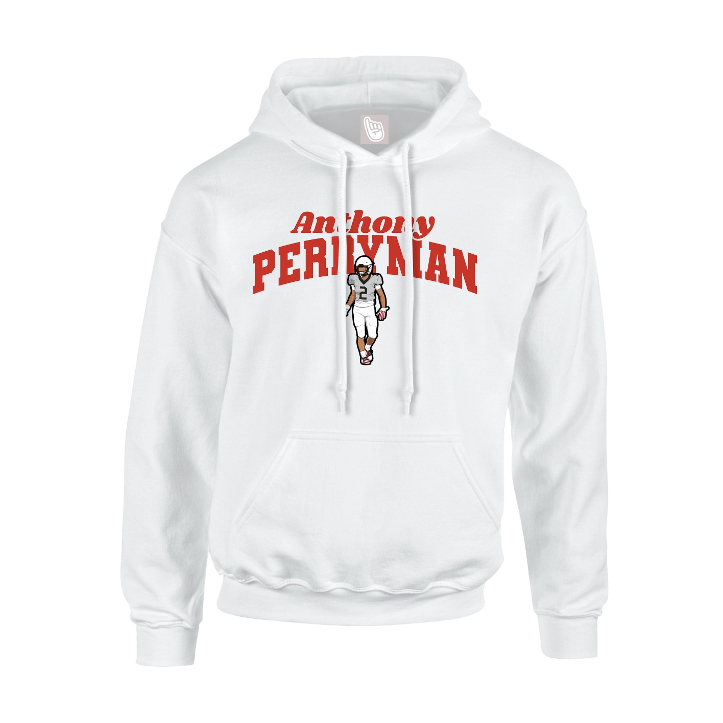 Hoodie — Signature Arch in White