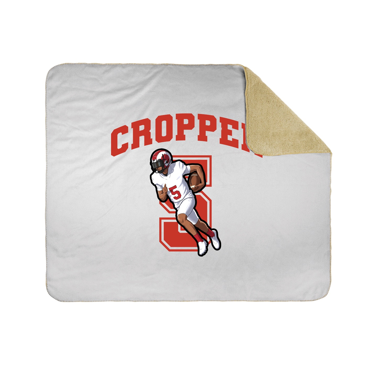 Throw Blanket — Number in White