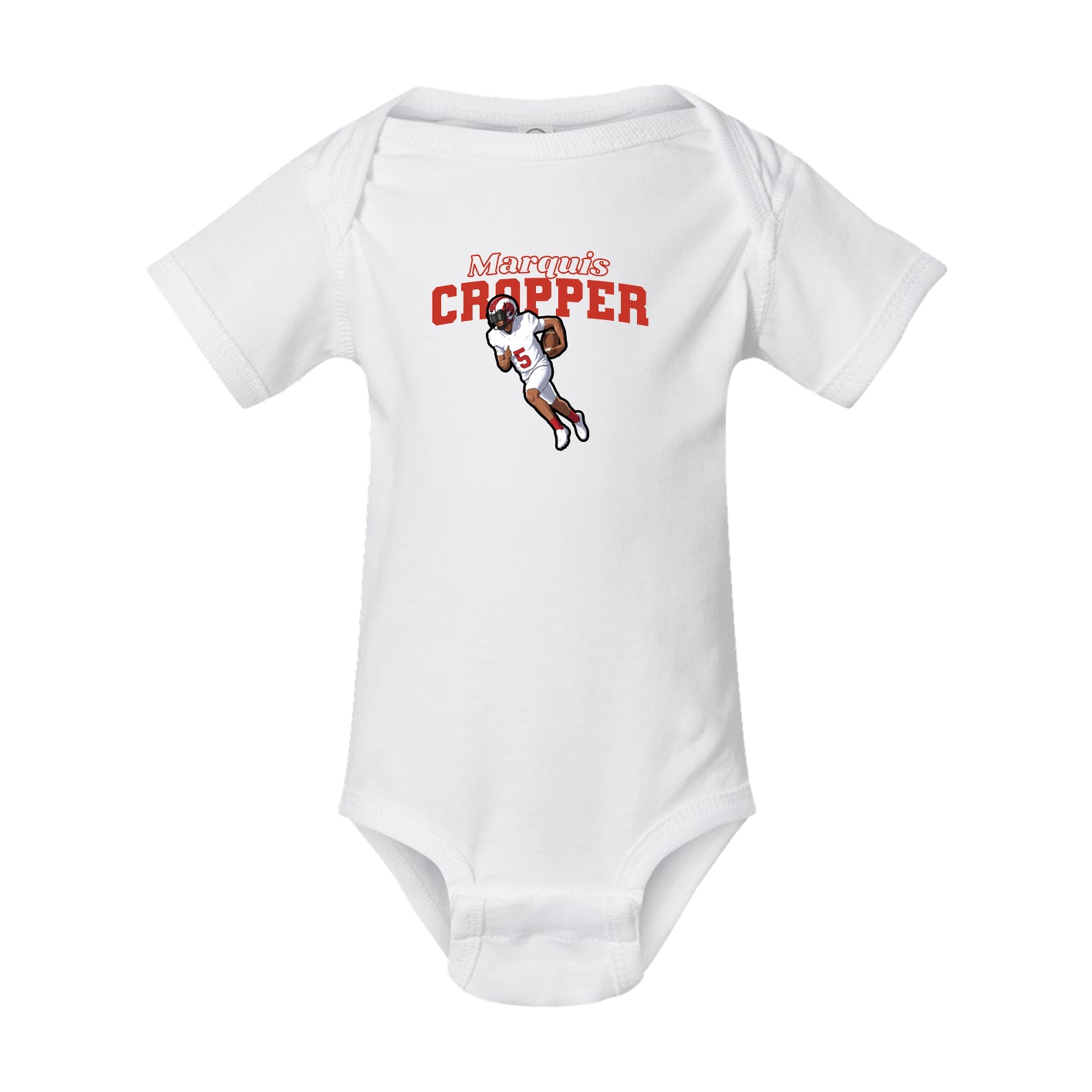 Baby Onesie — Name Arch in White