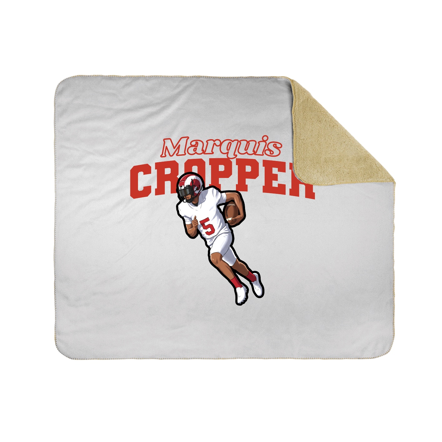 Throw Blanket — Name Arch in White