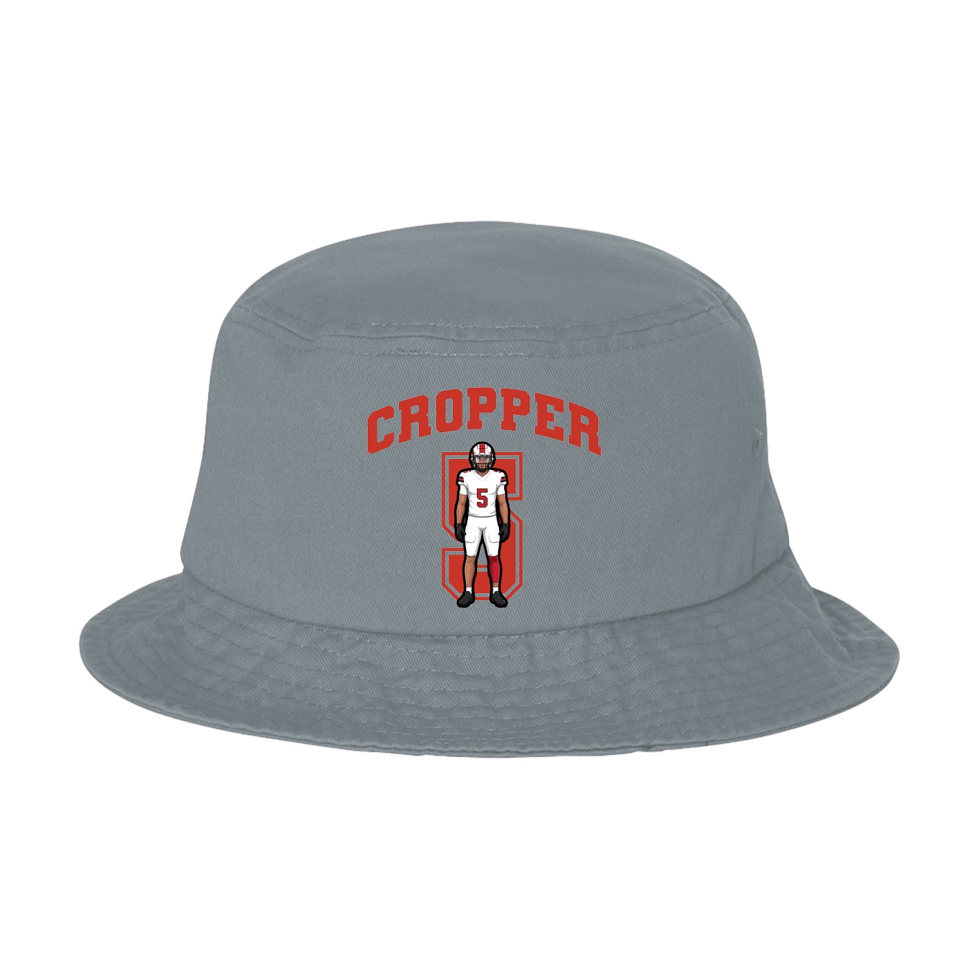 Bucket Cap — Number in Grey