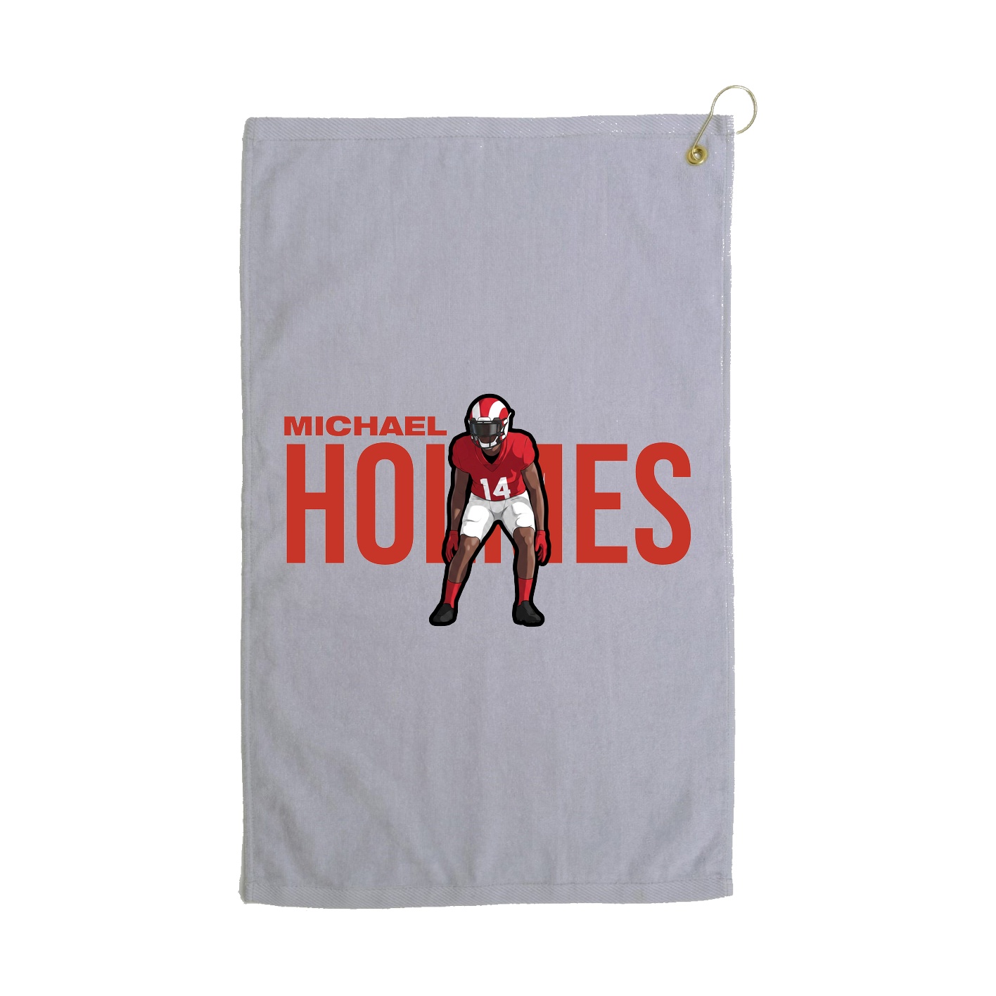 Golf Towel — Player Name in Grey