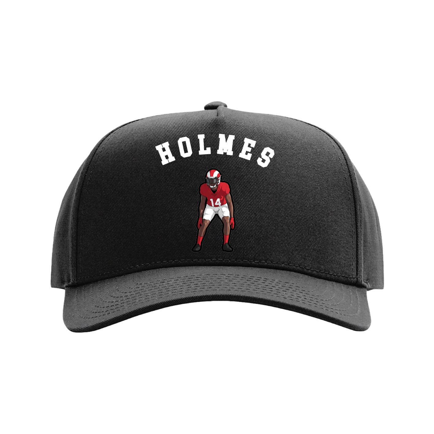 Full Fabric Five-Panel Champ Cap — Shirsey Arch in Black