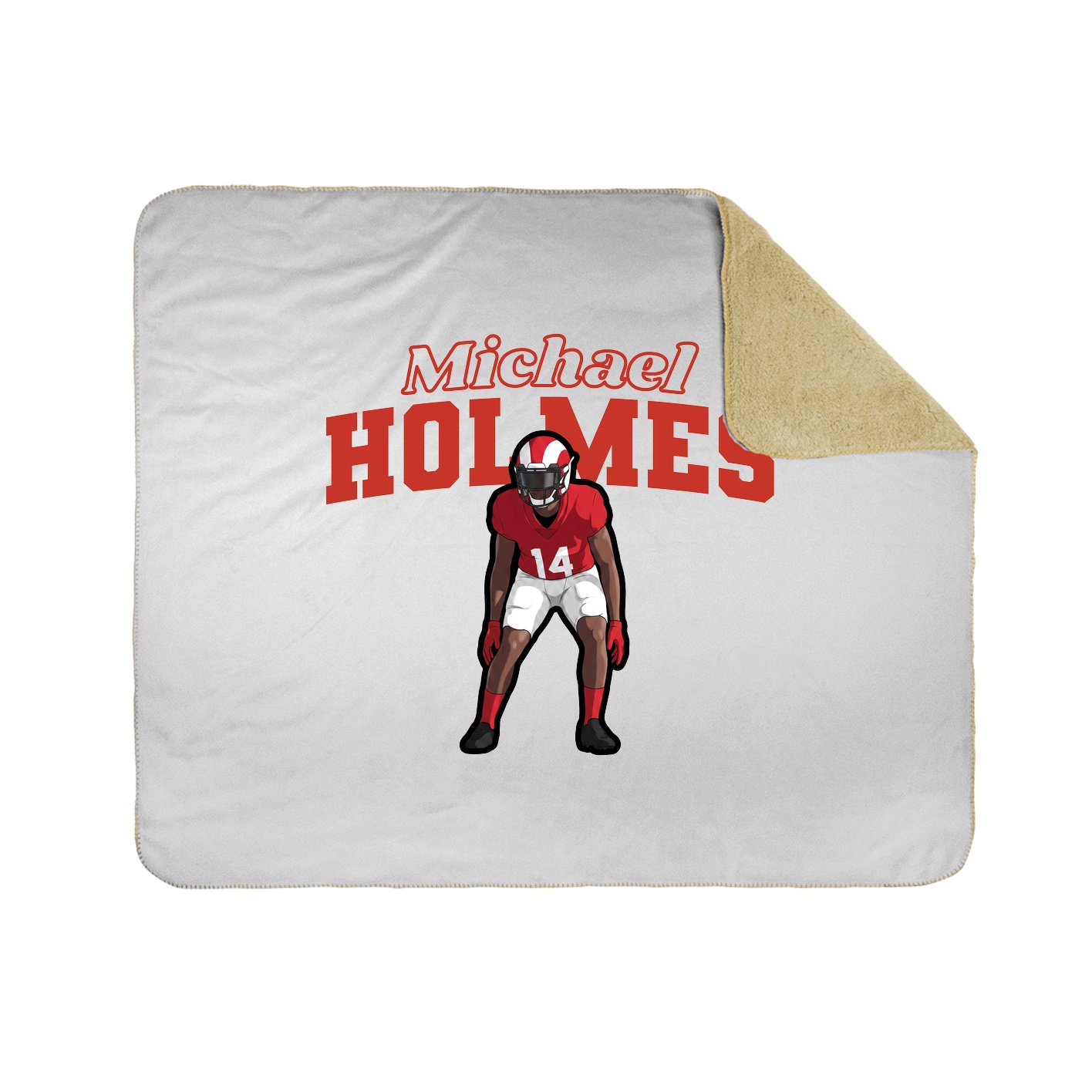 Throw Blanket — Name Arch in White
