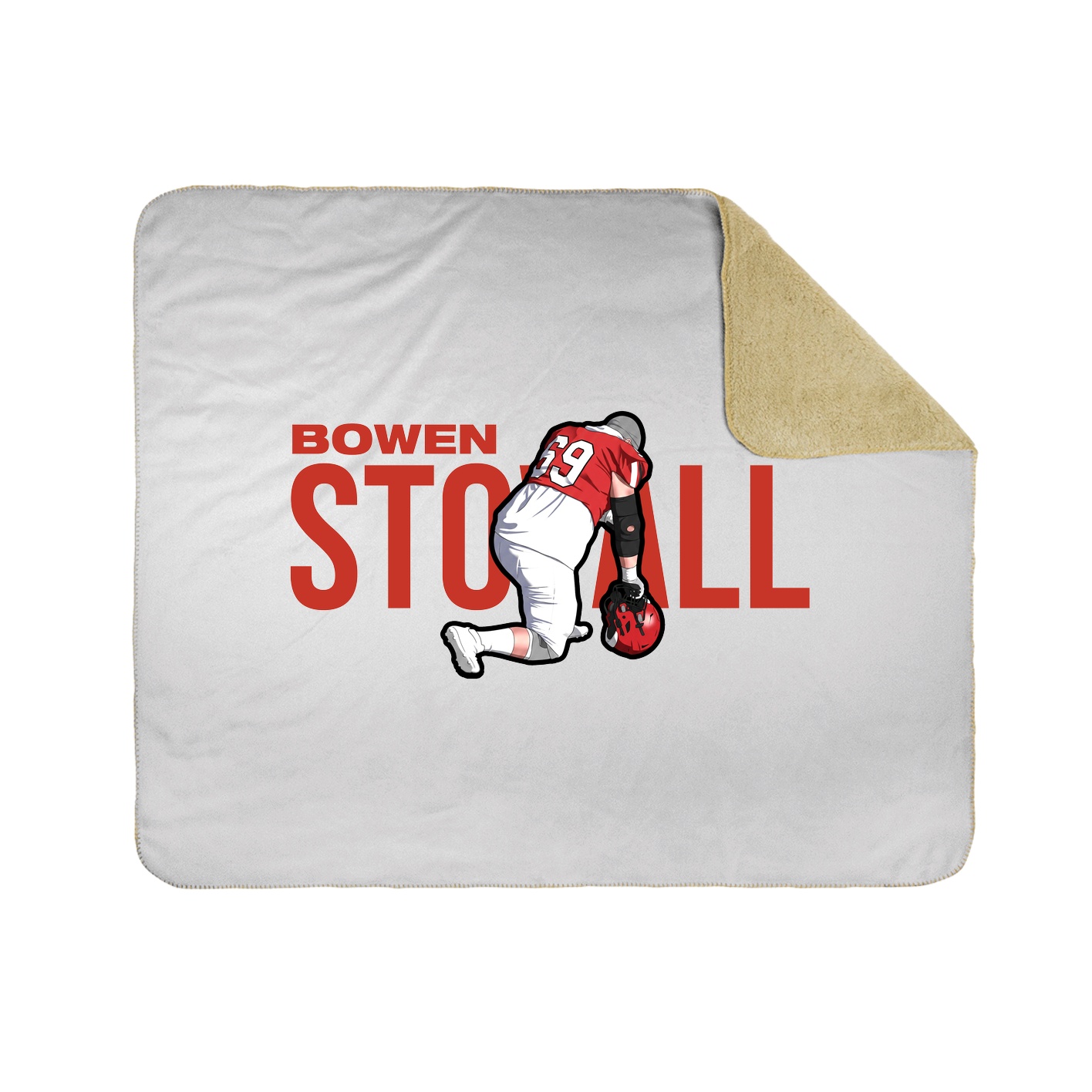 Throw Blanket — Player Name in White