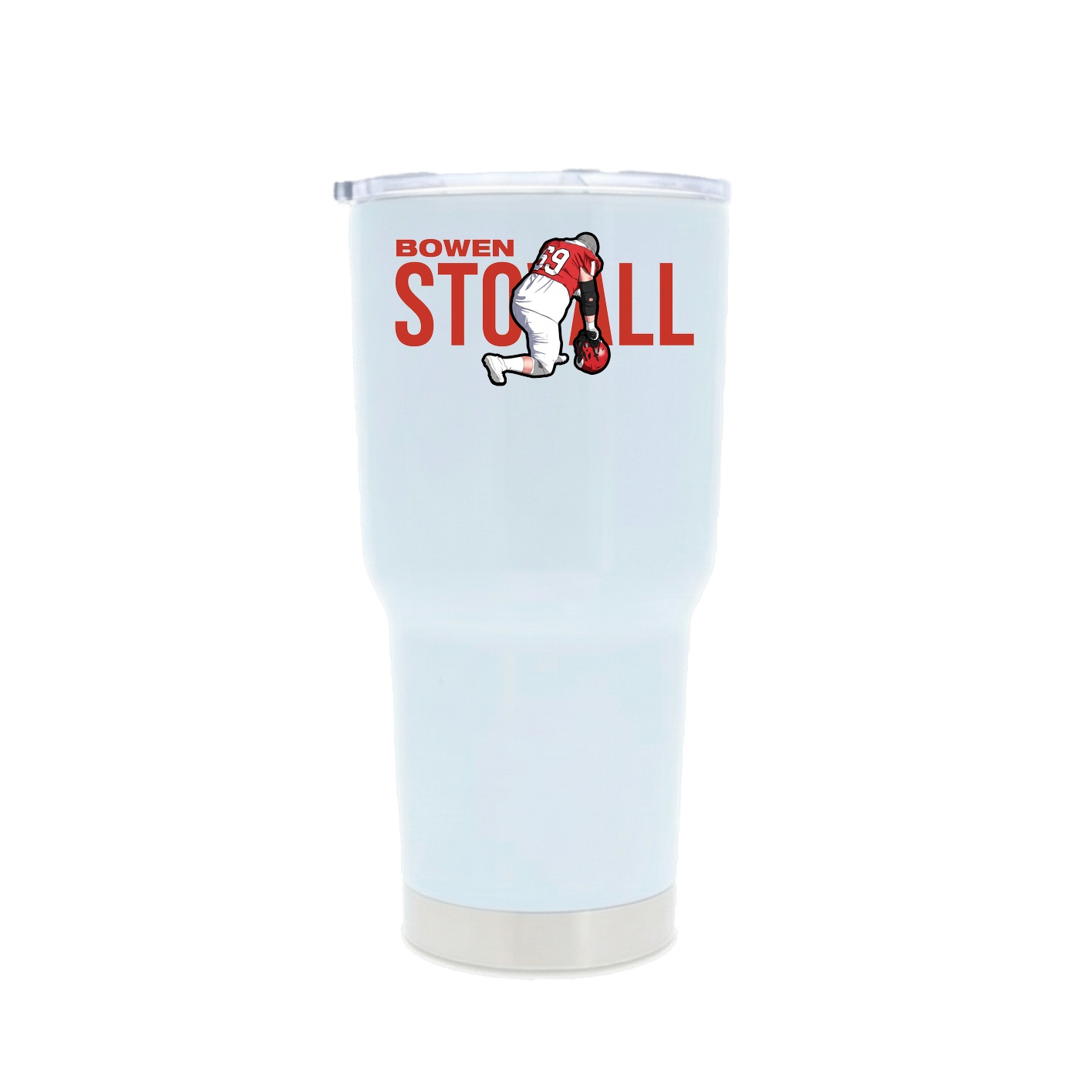 30oz Stainless Steel Tumbler — Player Name in White