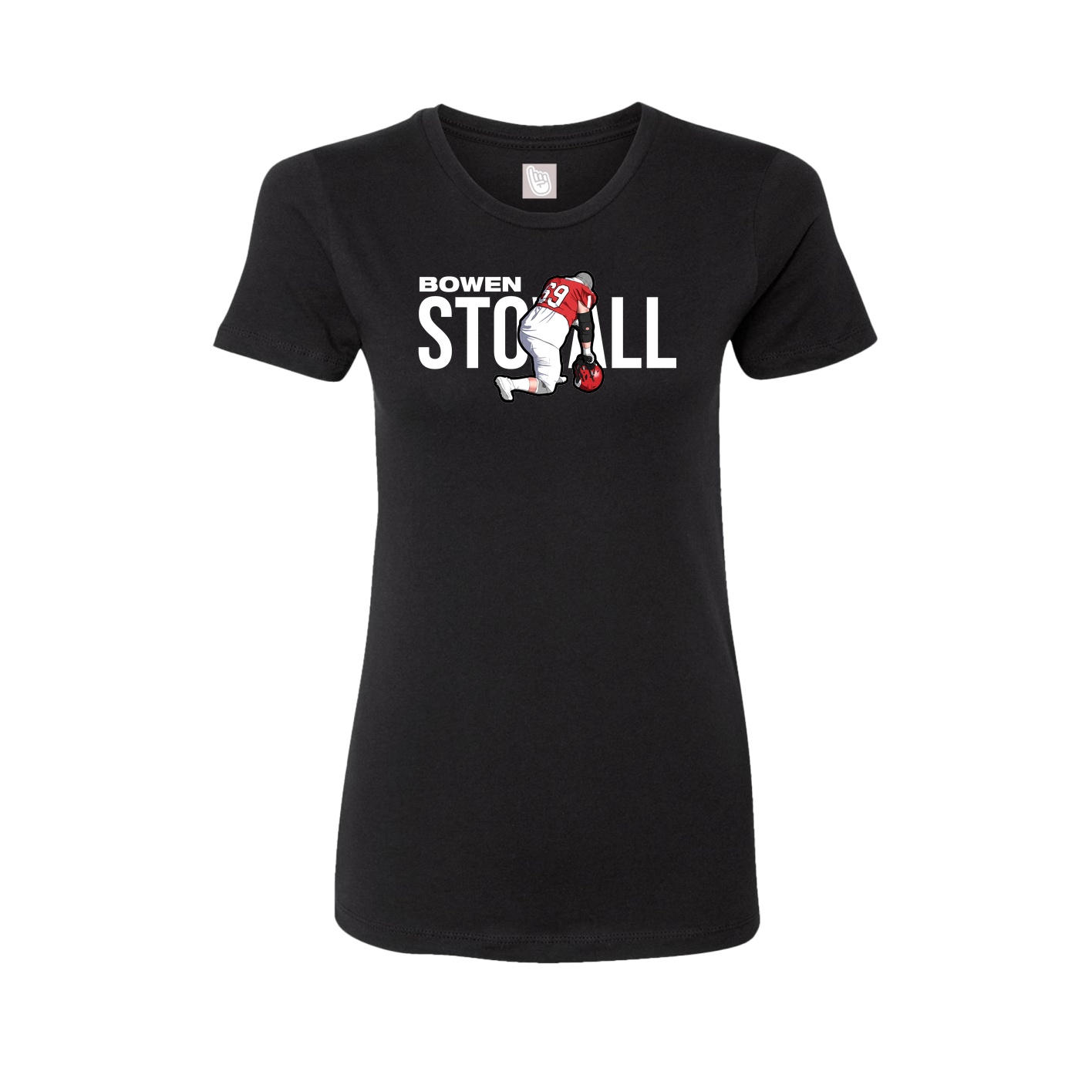 Fitted Women's Tee — Player Name in Black