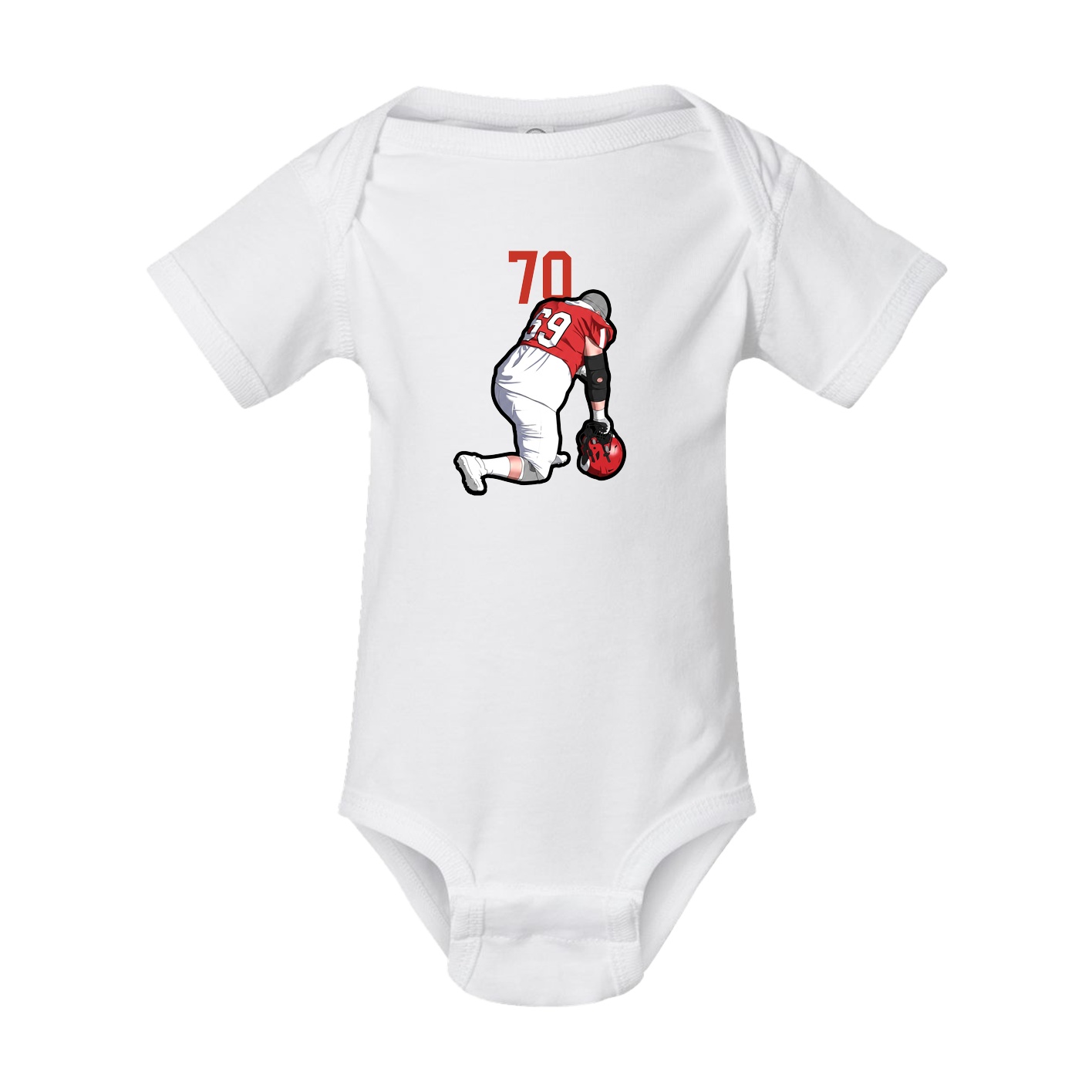 Baby Onesie — Number Top in White