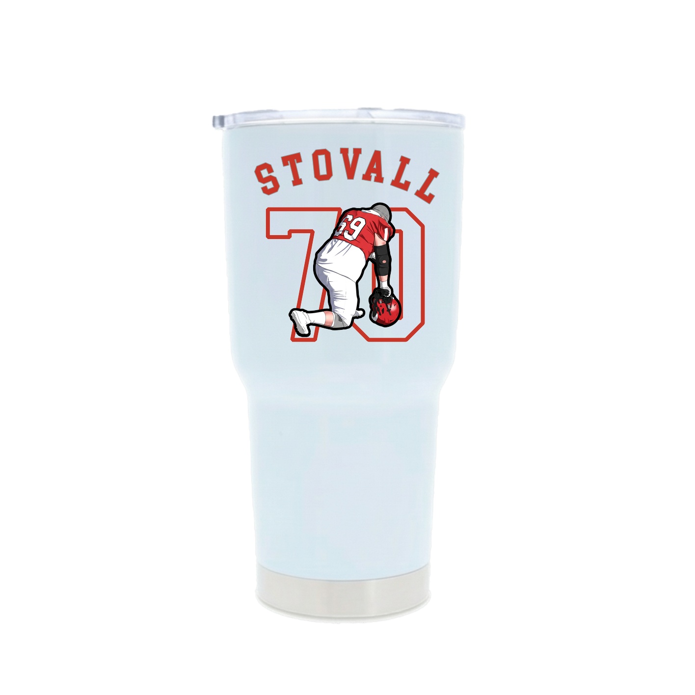 30oz Stainless Steel Tumbler — Shirsey Arch in White