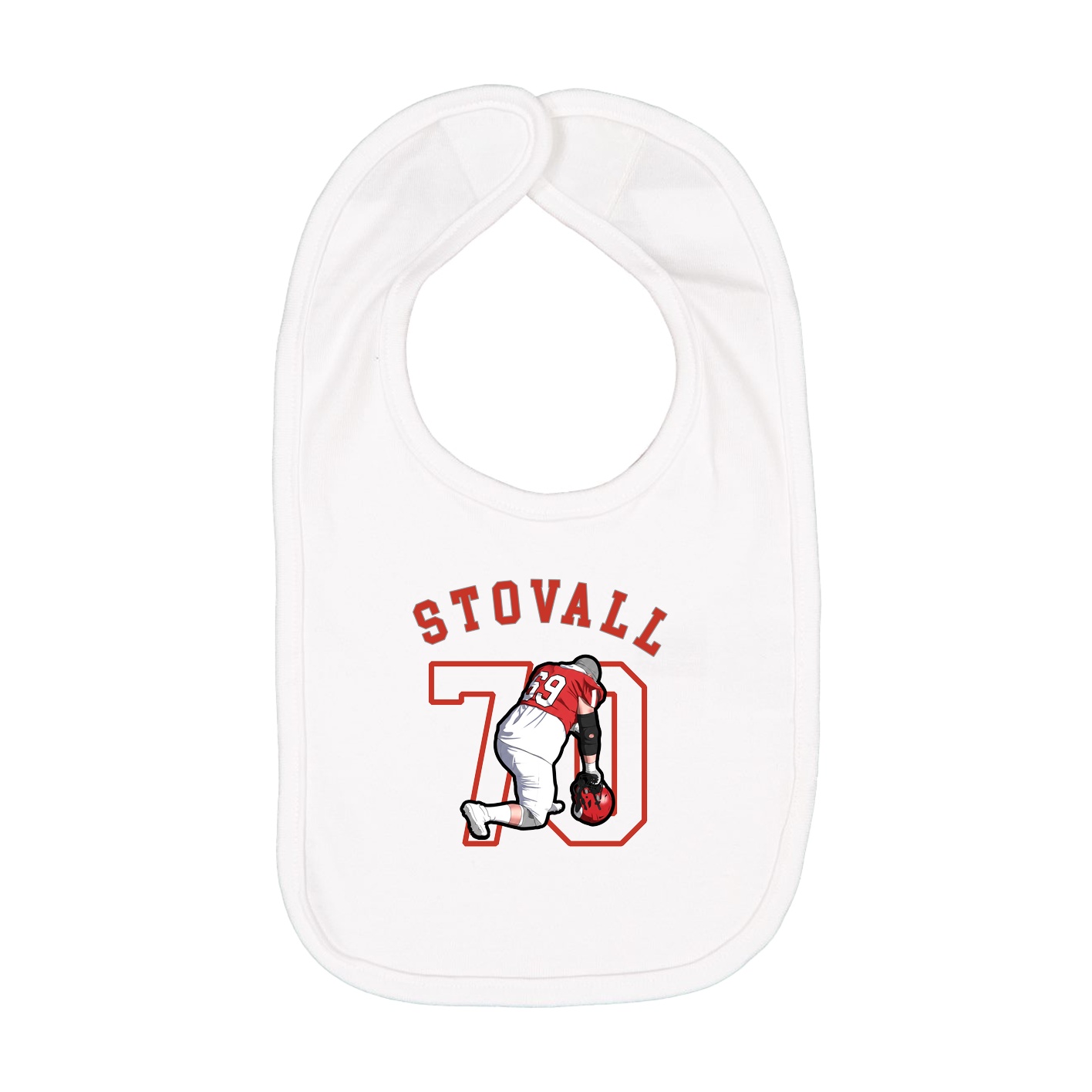 Infant Bib — Shirsey Arch in White