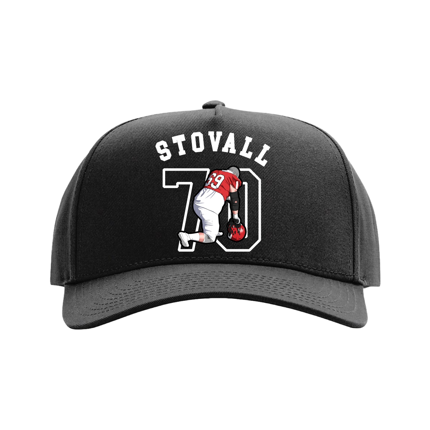Full Fabric Five-Panel Champ Cap — Shirsey Arch in Black