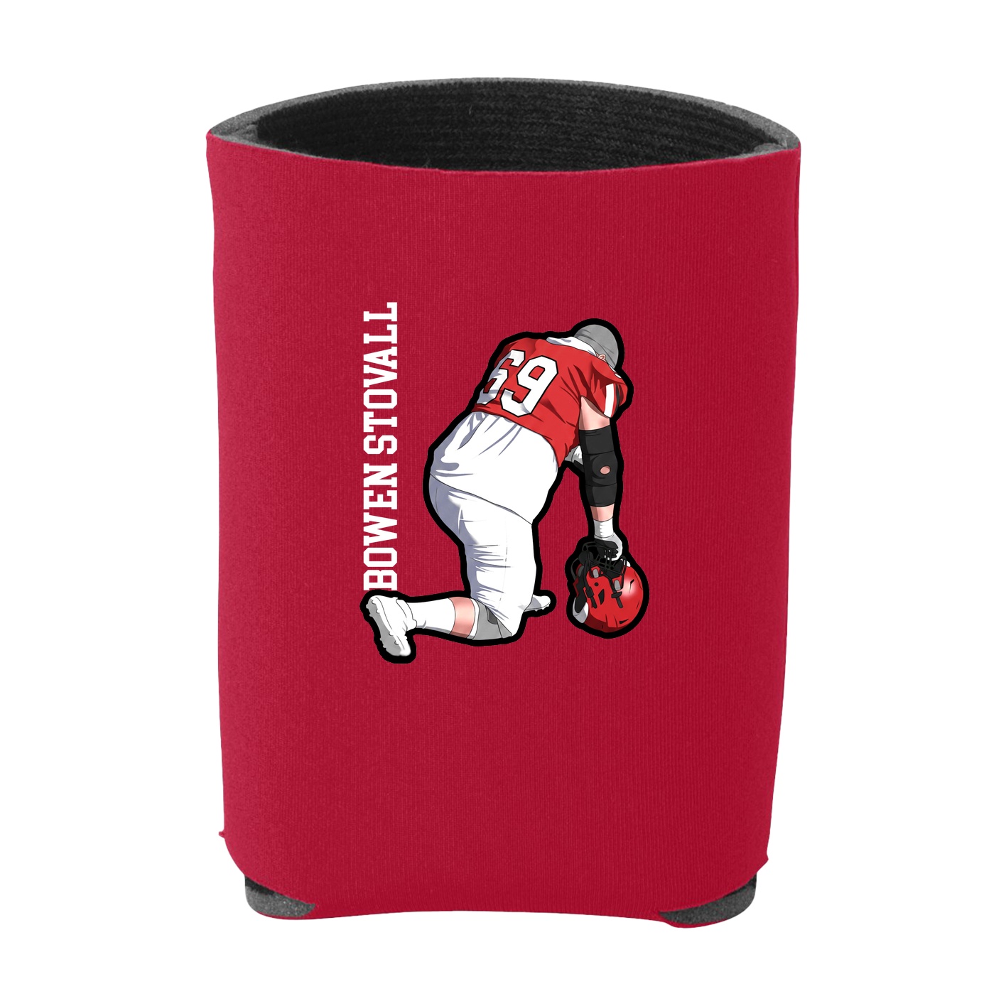 Can Holder — Name Vertical in Red
