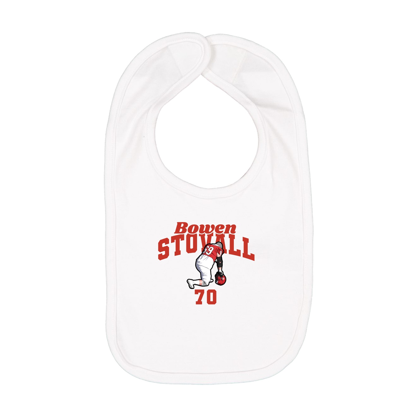 Infant Bib — Signature Arch in White