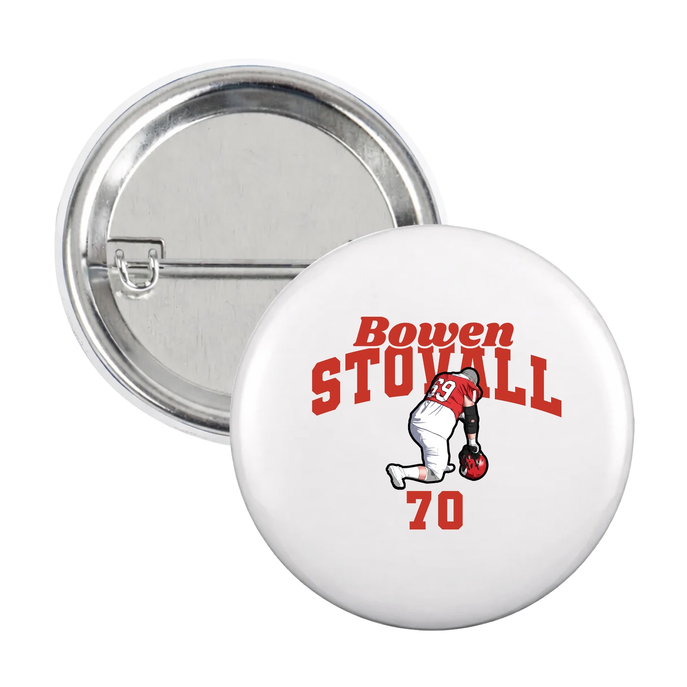 Game Day Button — Signature Arch in White
