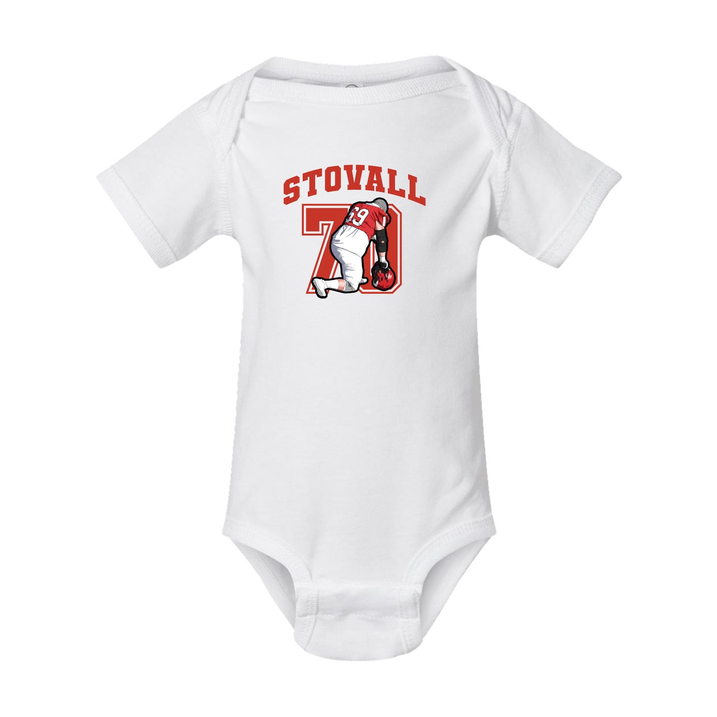 Baby Onesie — Number in White