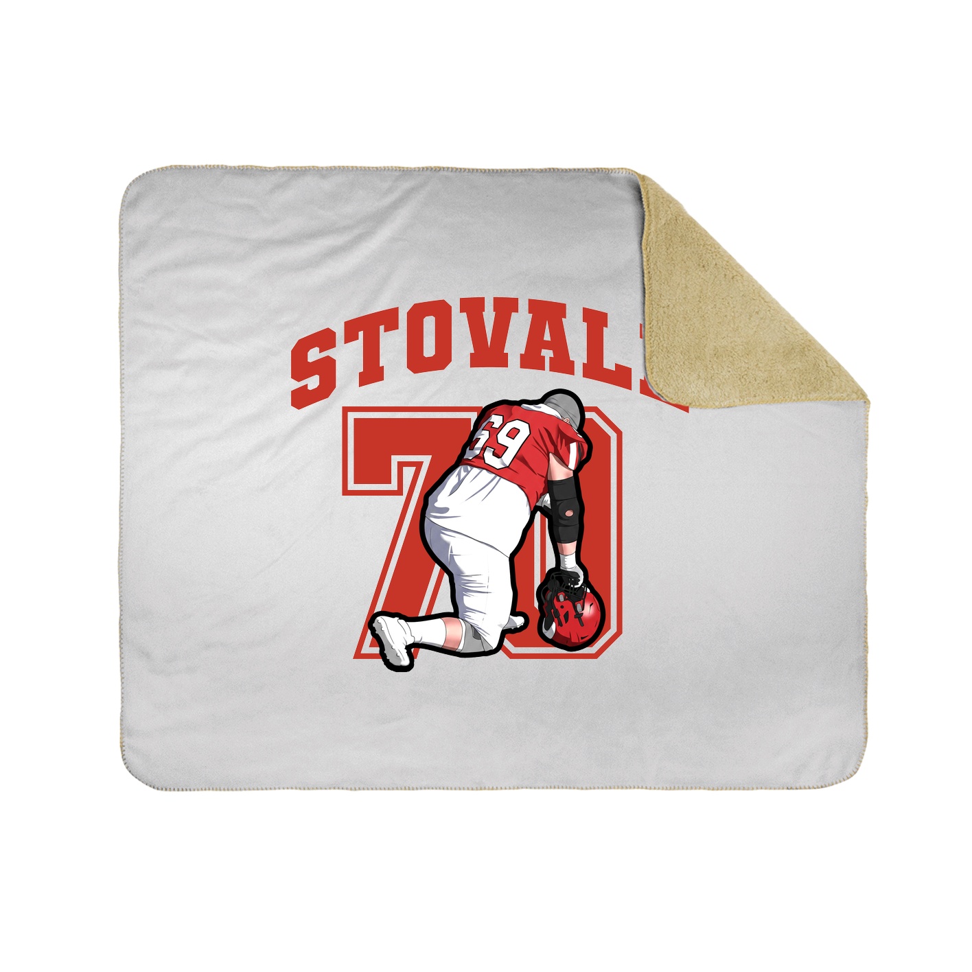 Throw Blanket — Number in White