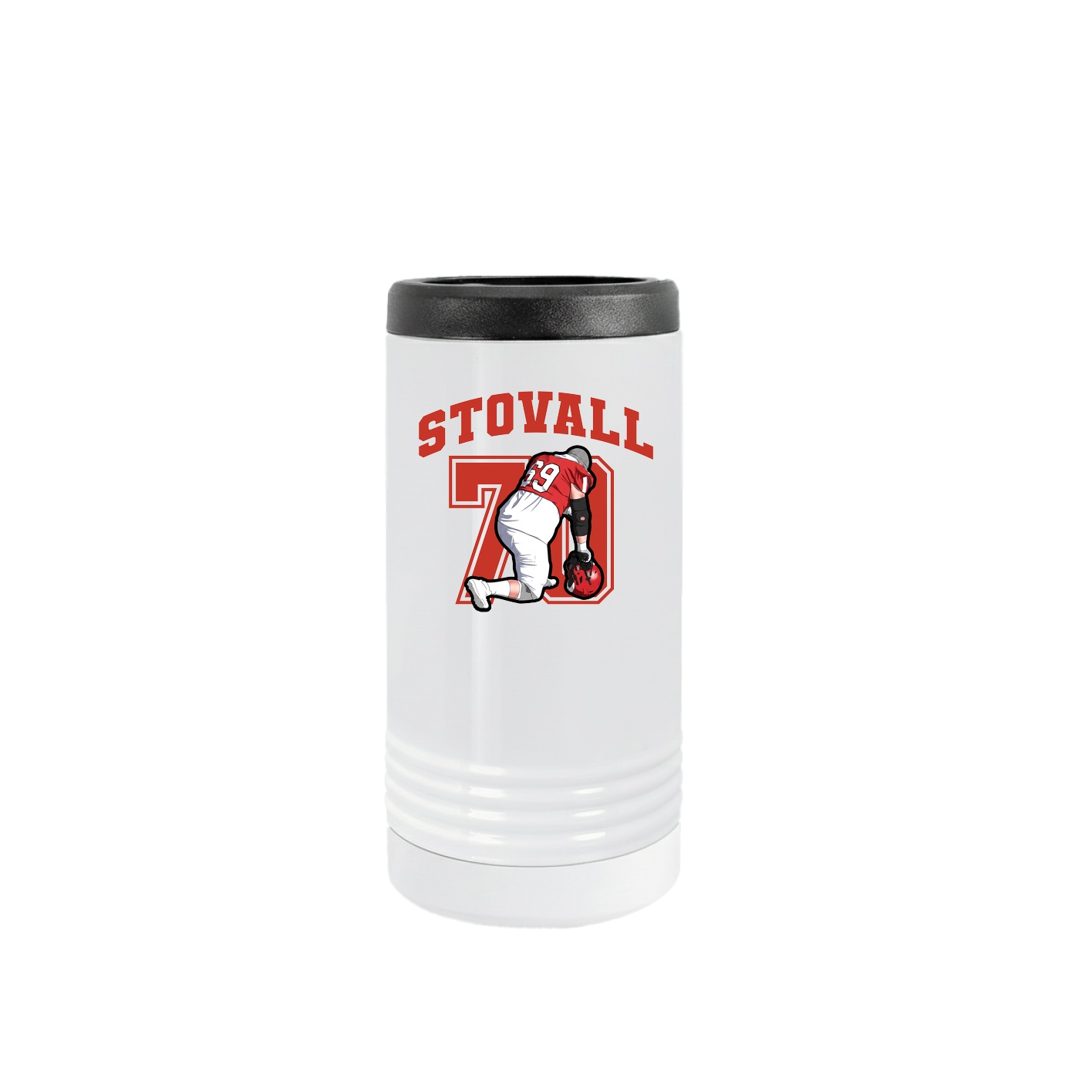 Slim Beverage Holder — Number in White