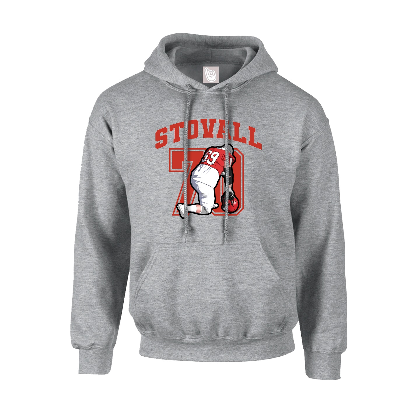 Hoodie — Number in Grey