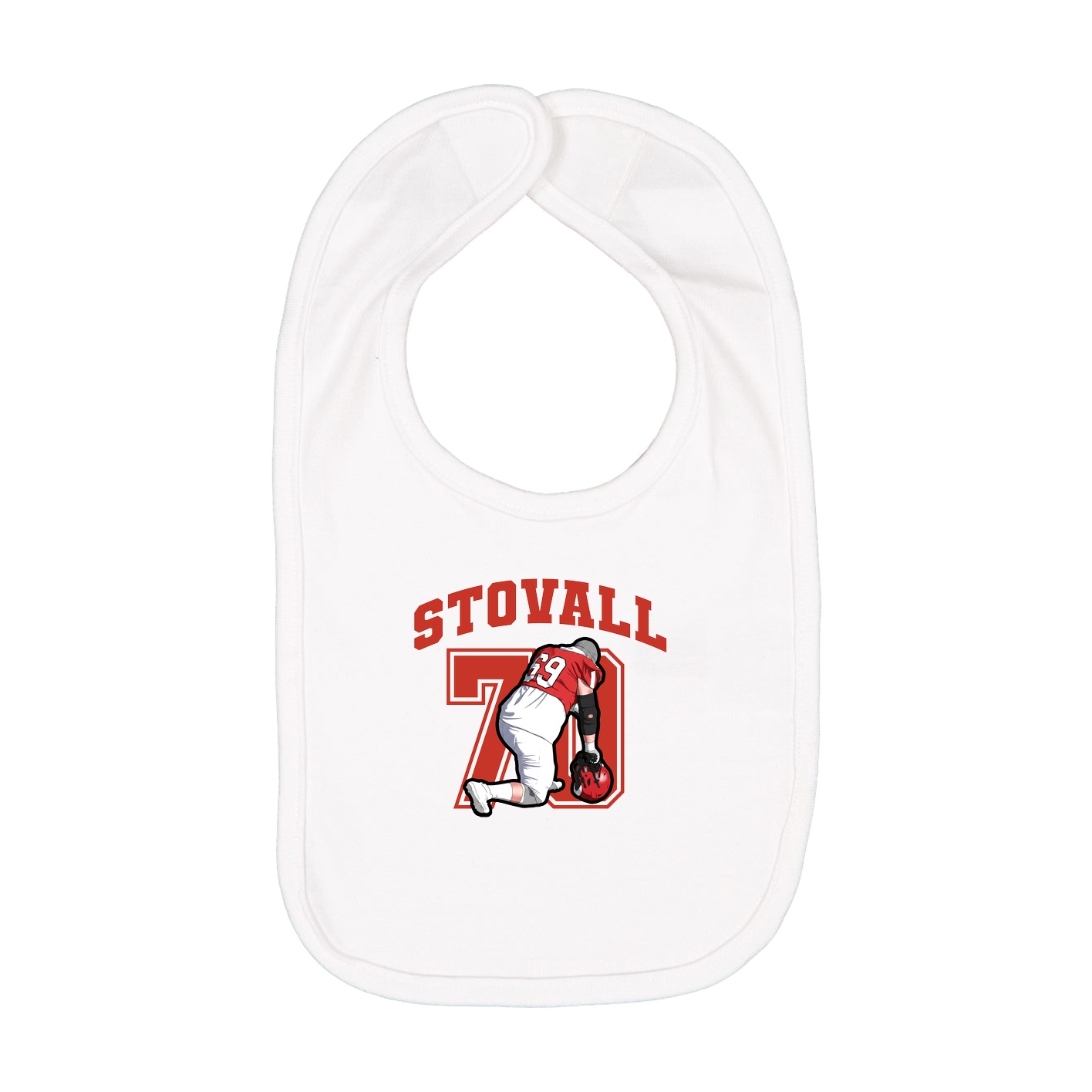 Infant Bib — Number in White