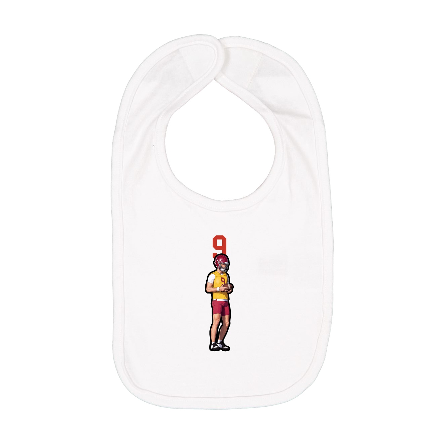 Infant Bib — Number Top in White