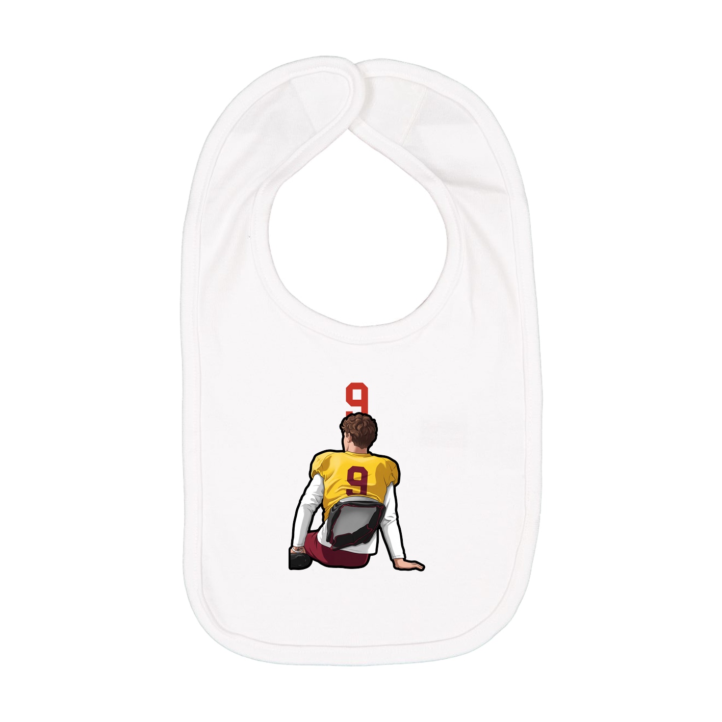 Infant Bib — Number Top in White