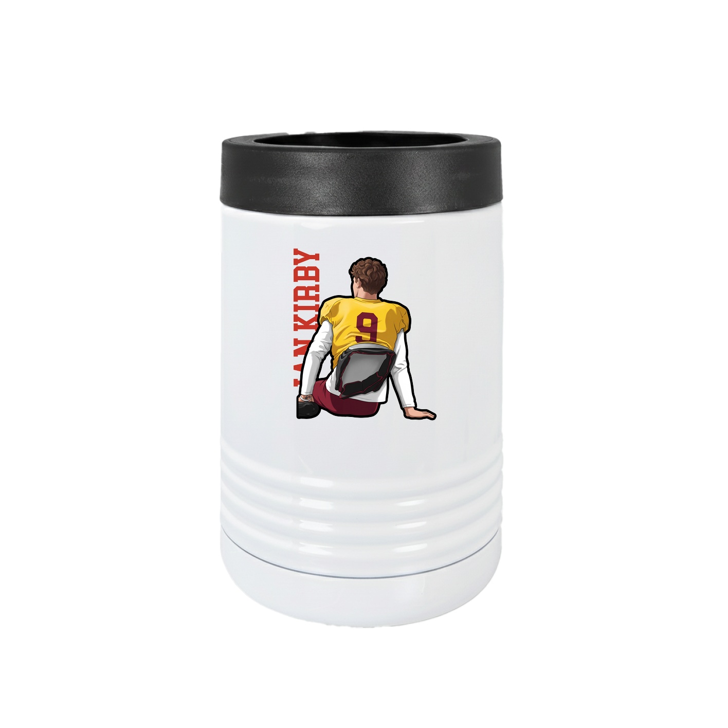 Beverage Holder — Name Vertical in White