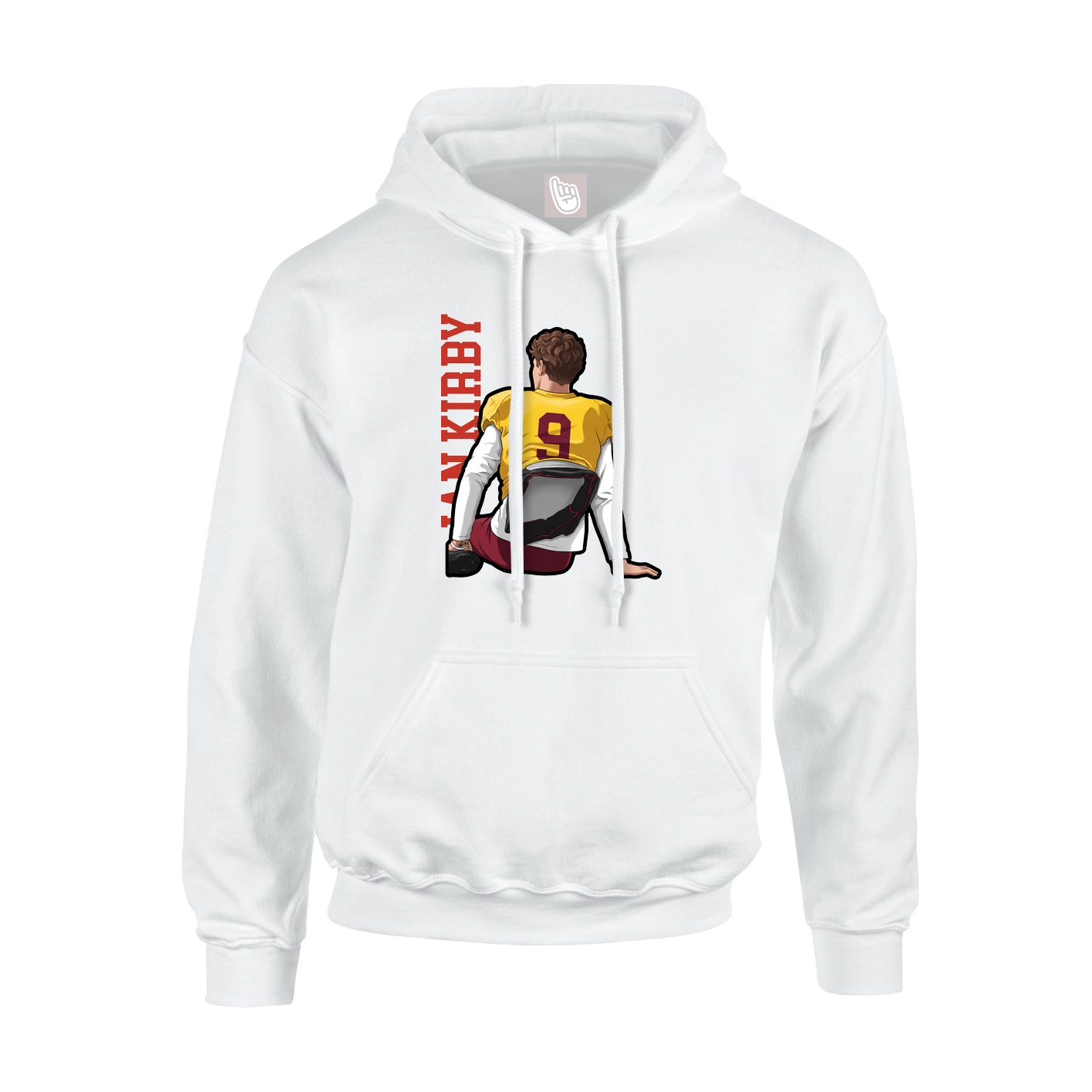 Youth Hoodie — Name Vertical in White