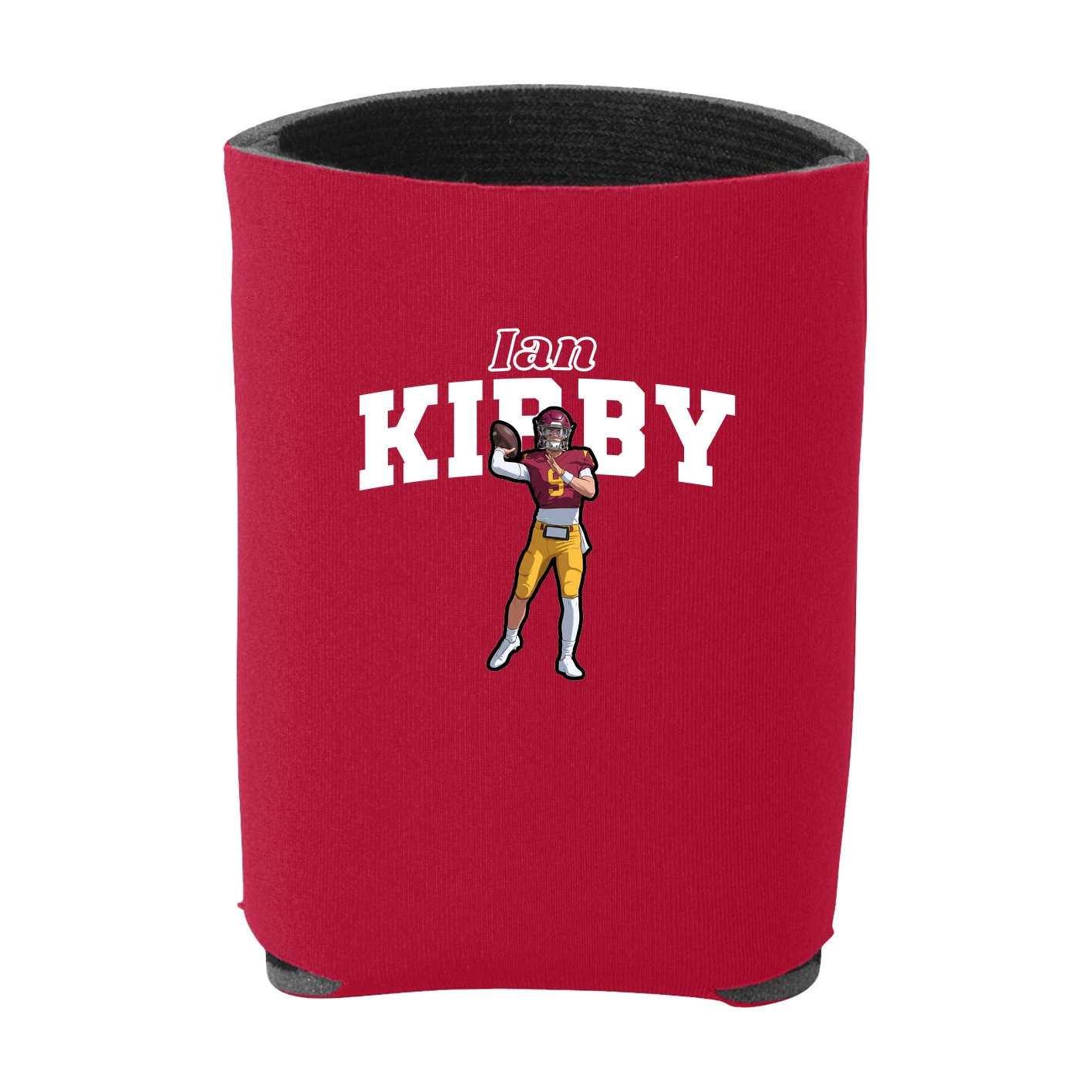 Can Holder — Name Arch in Red